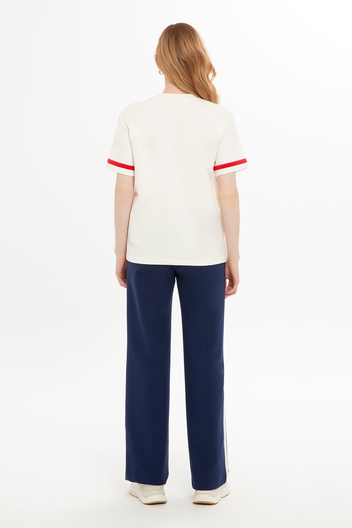 Ecru Stripe-Detail Tracksuit