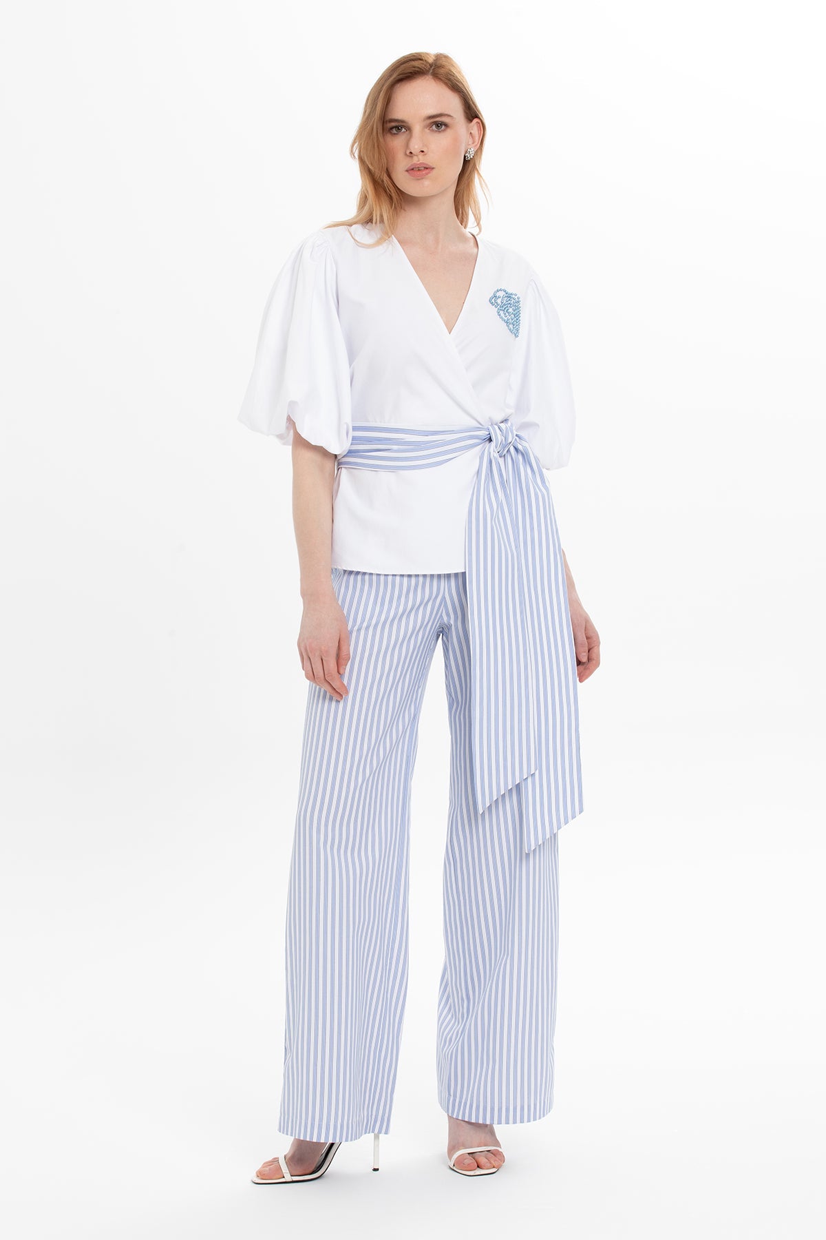 White Pearl Motif Blouse