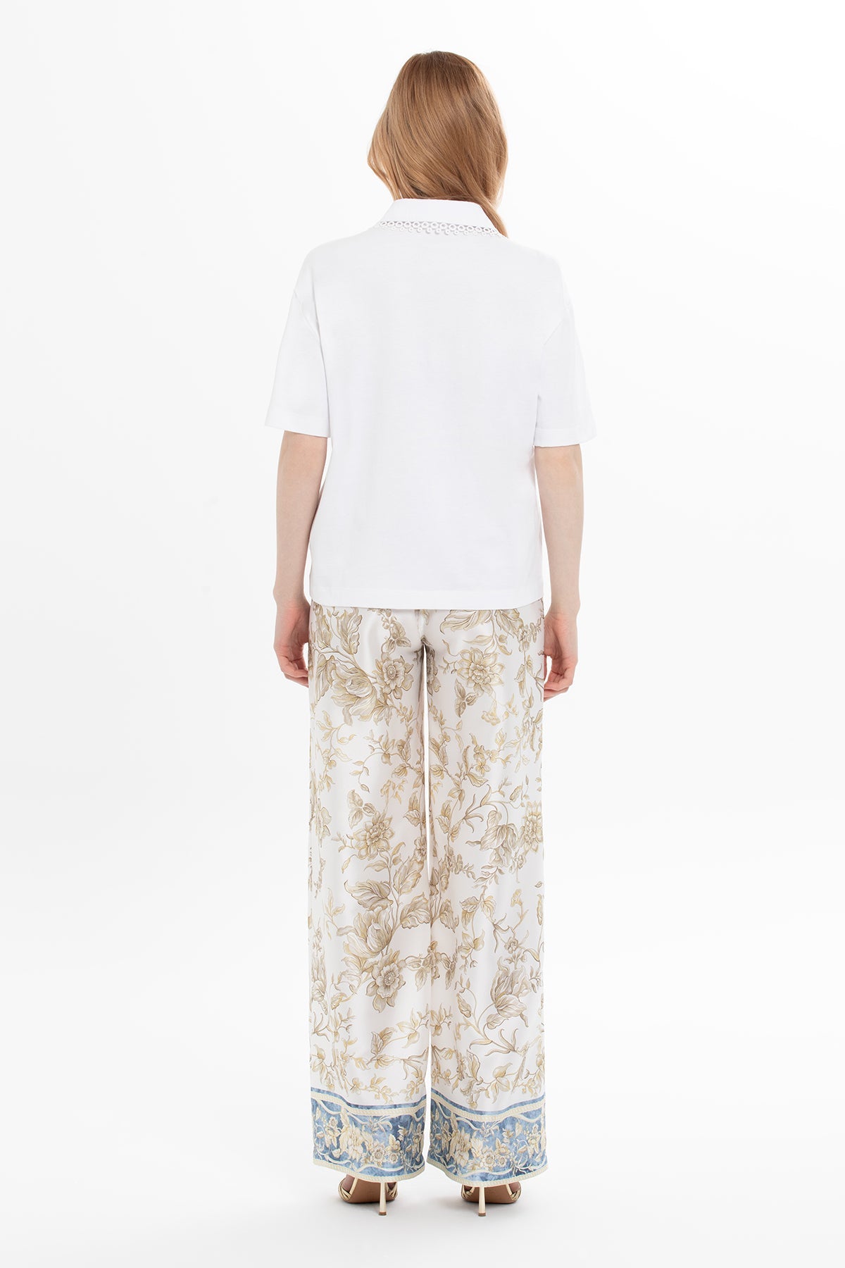 White Blouse with Zipper Detail