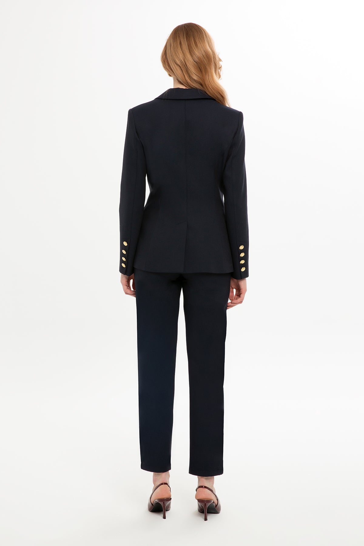 Set with Slit Jacket Tape Pants