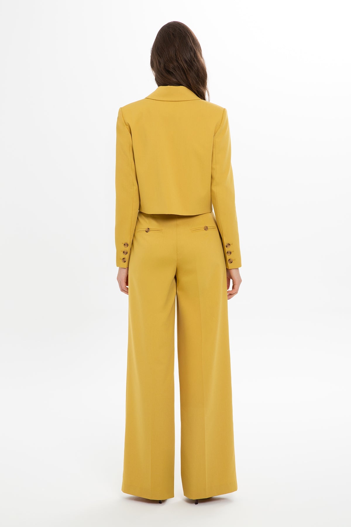 Yellow Suit with Cropped Jacket