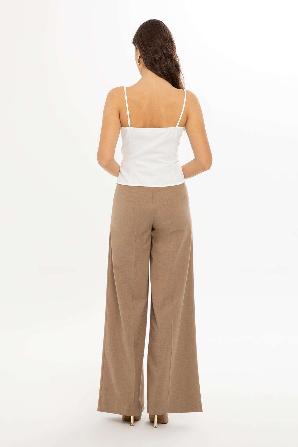 White Button-Front Blouse