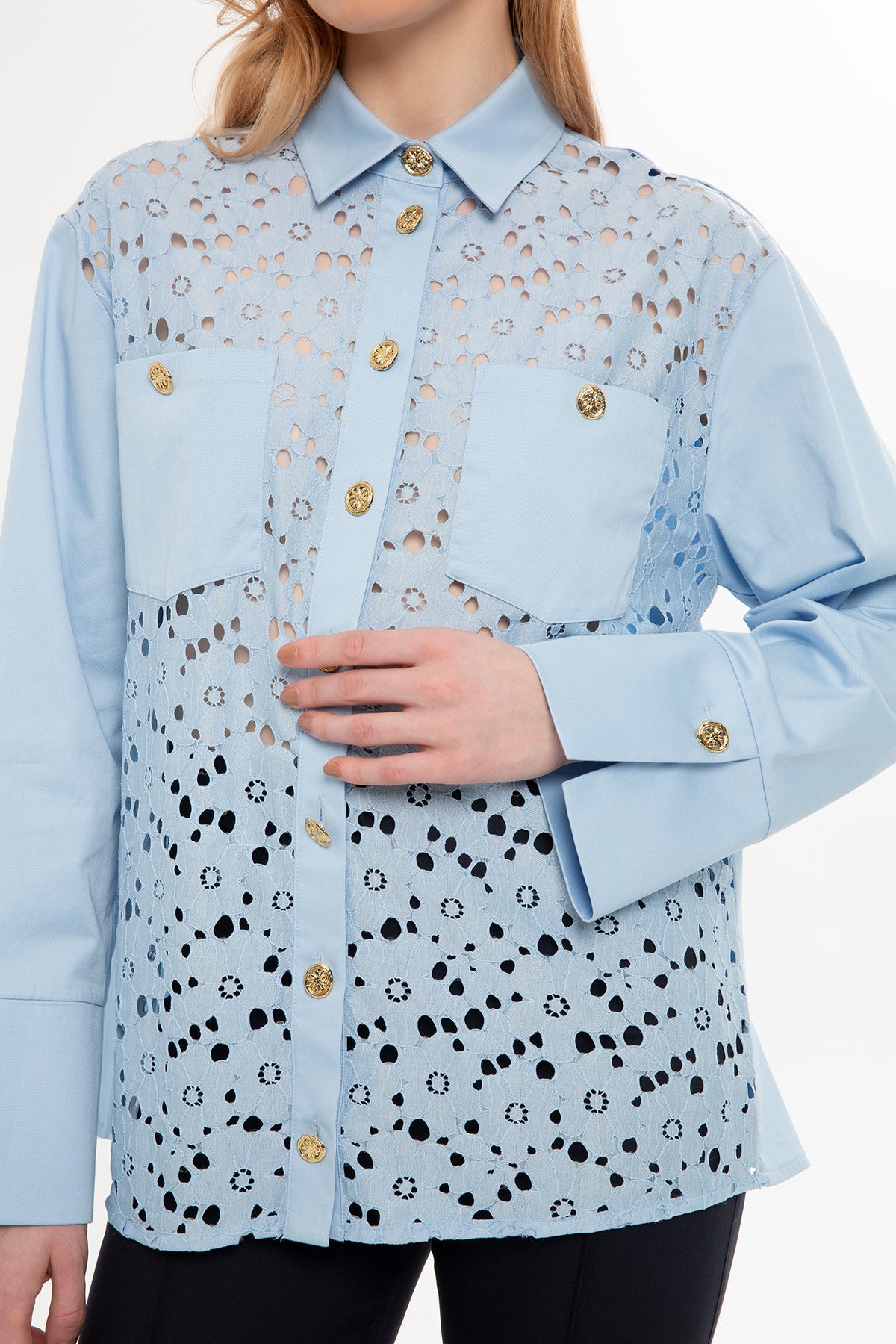 Blue Lace Shirt