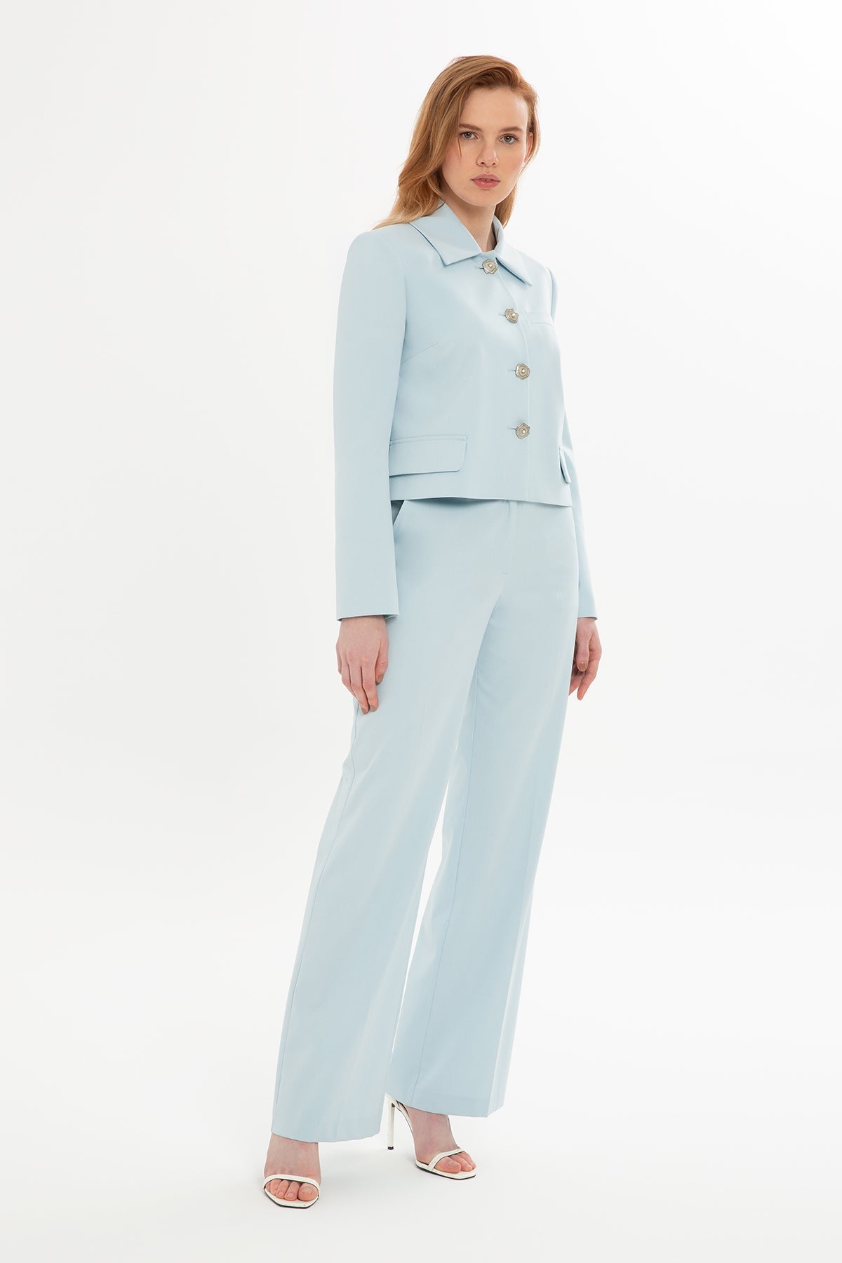 Blue Suit with Short Jacket