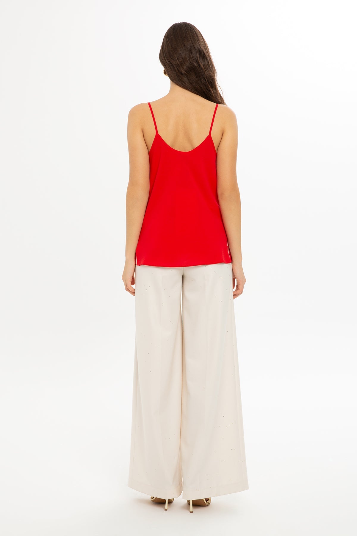 Red Chain Strap Blouse