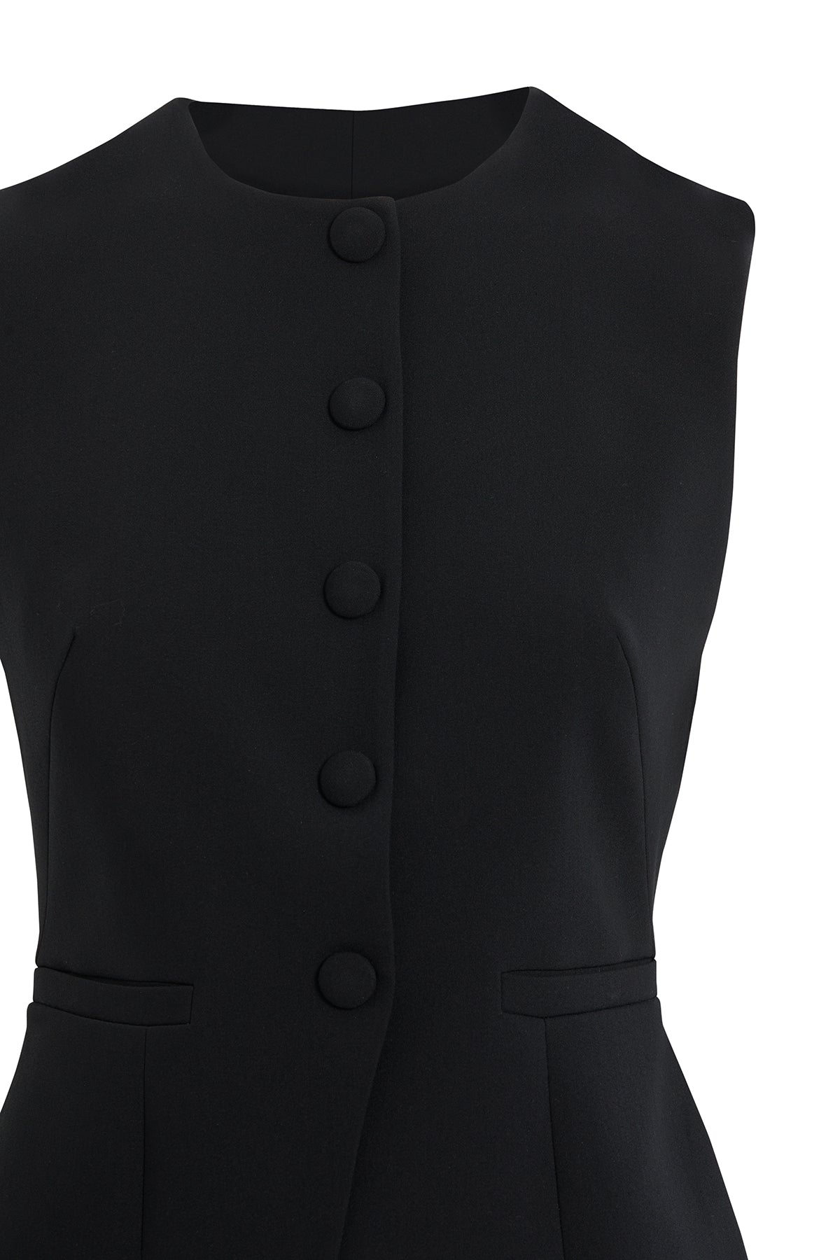 Single-Closure Lined Woven Vest