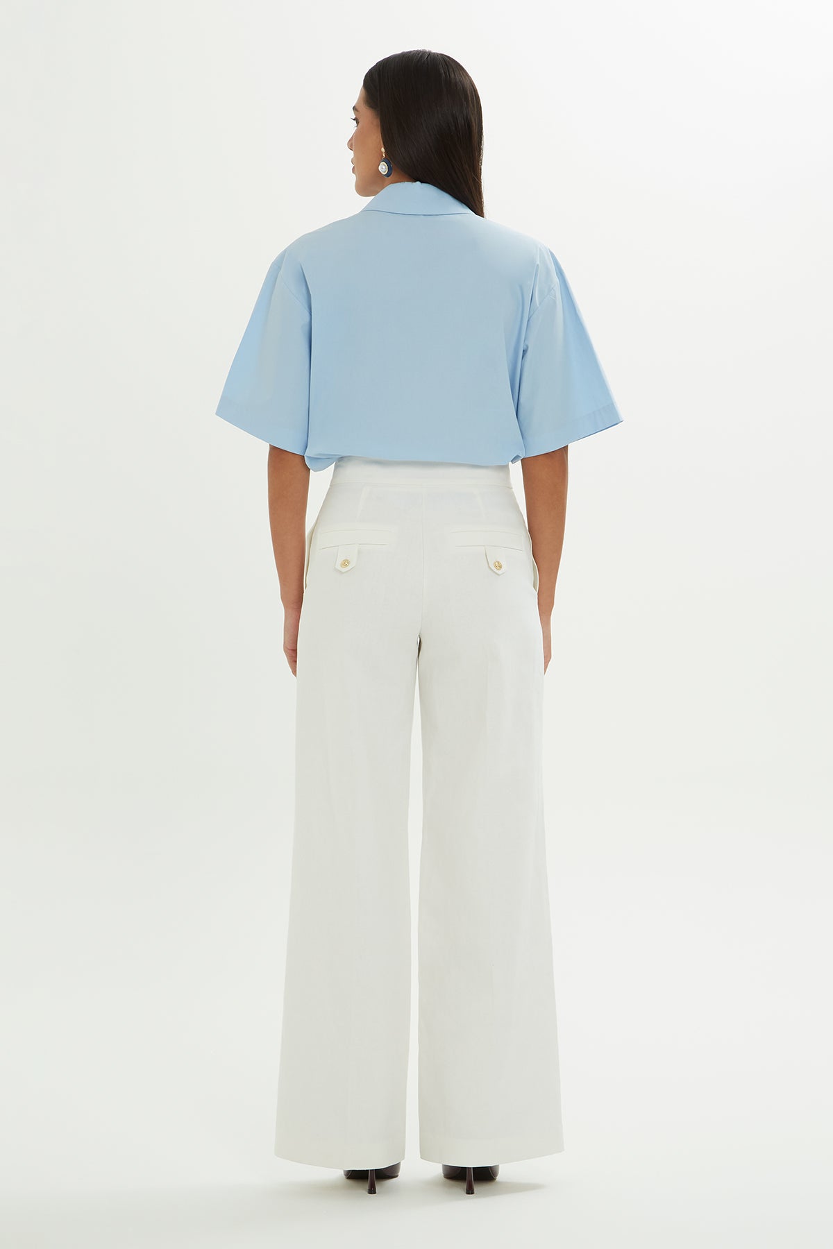 Ecru Loose-Fit Trousers