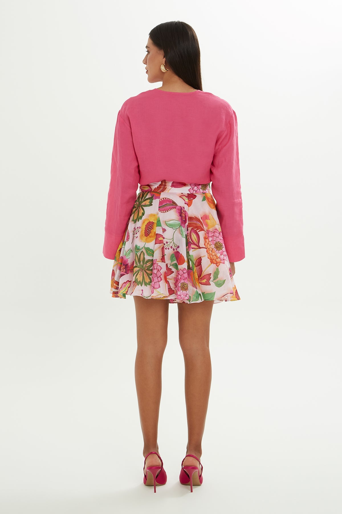 Floral-Patterned Mini Skirt
