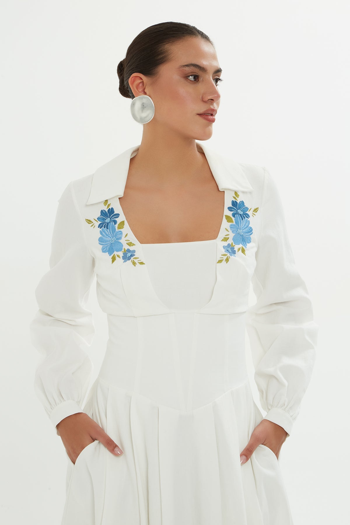 Corset-Style Embroide Dress