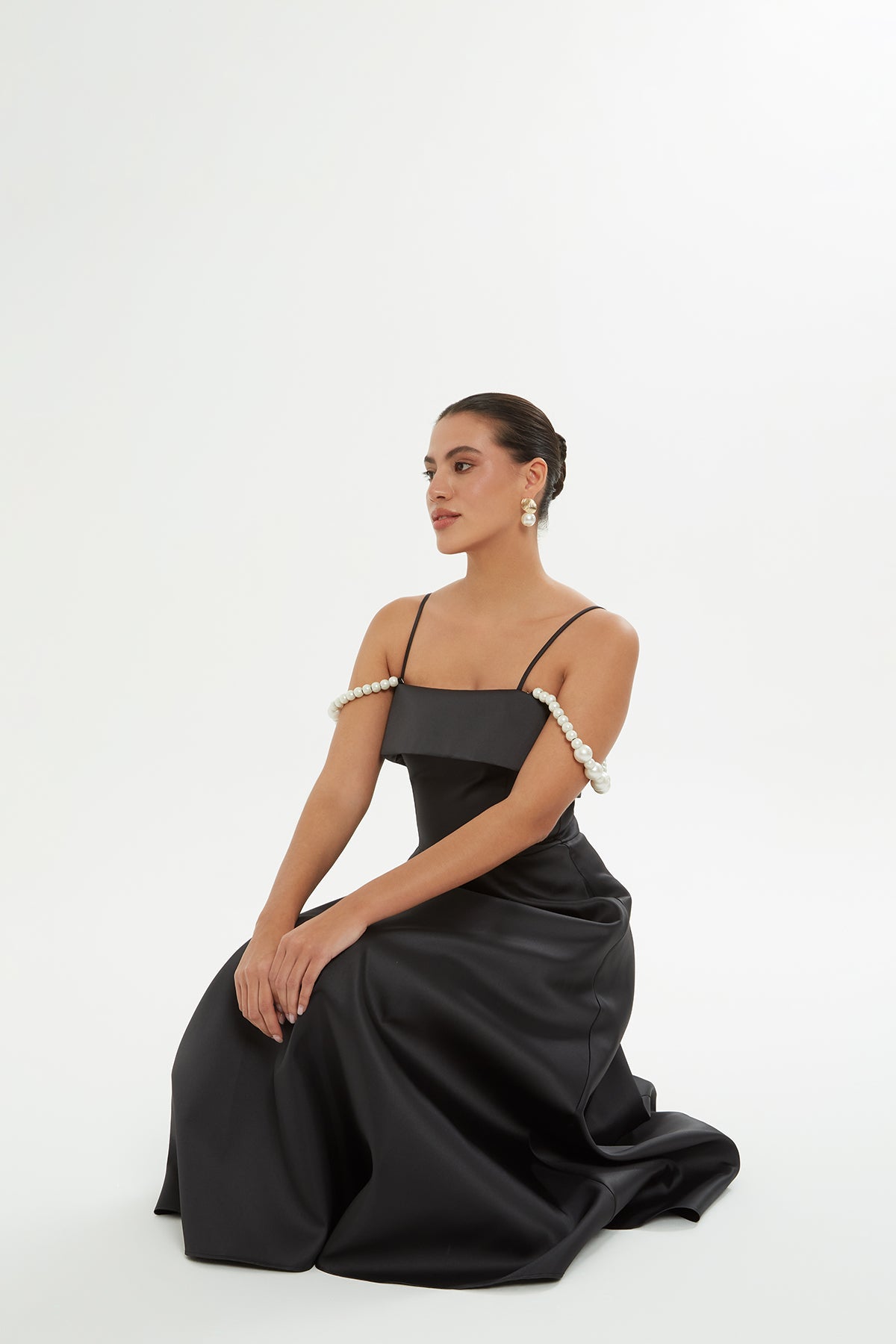 Pearl-Strapped Dress