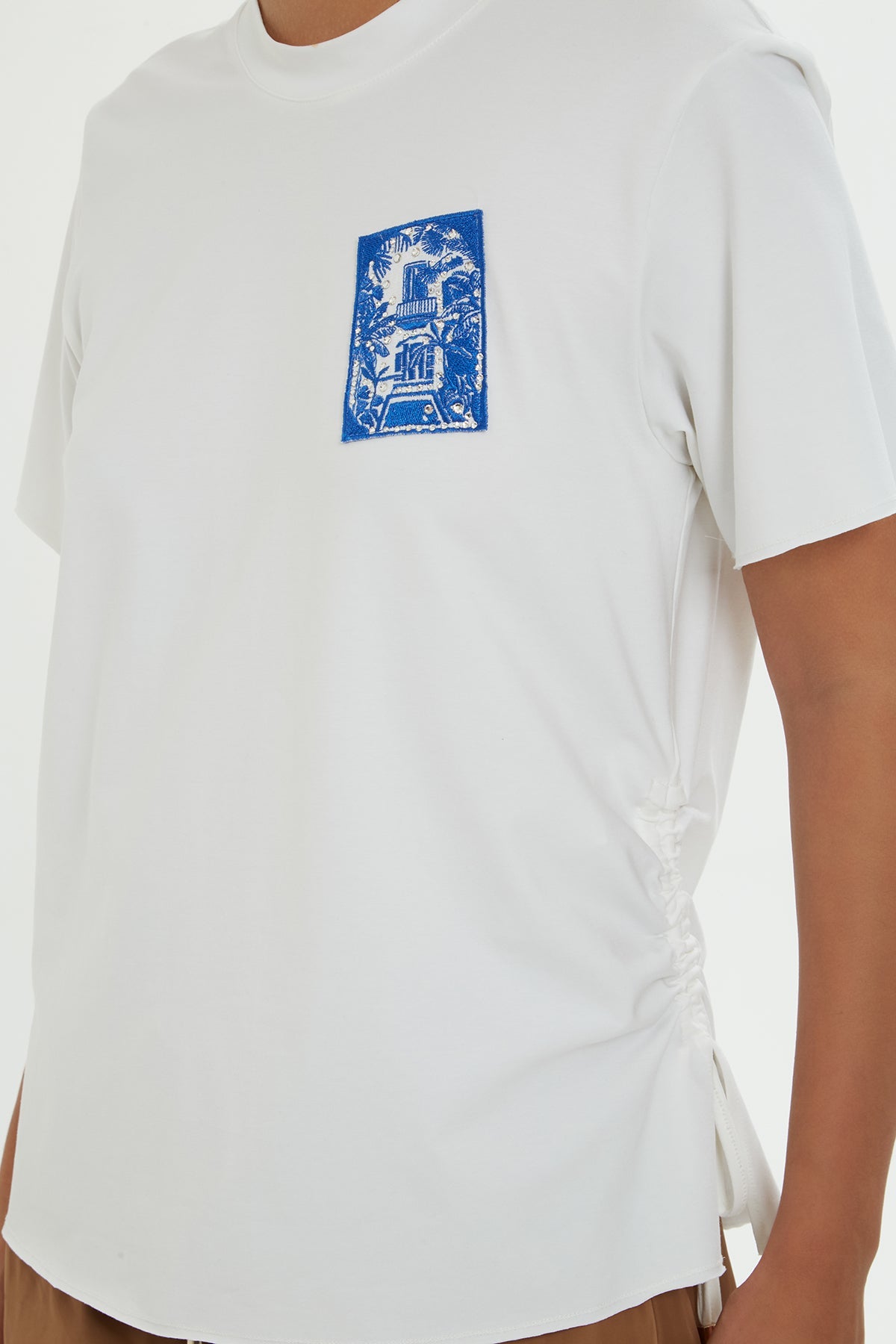White Embroidered T-Shirt