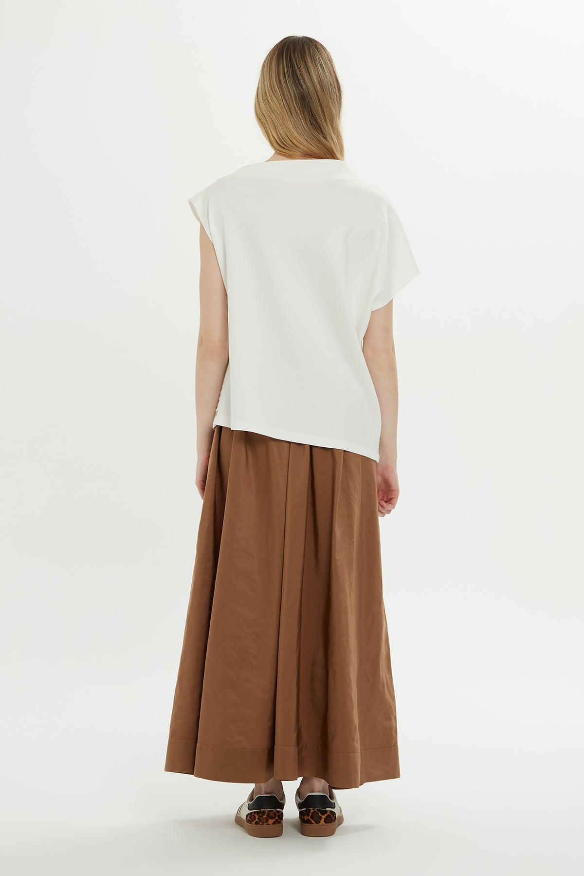 Ecru Dropped Shoulder Blouse