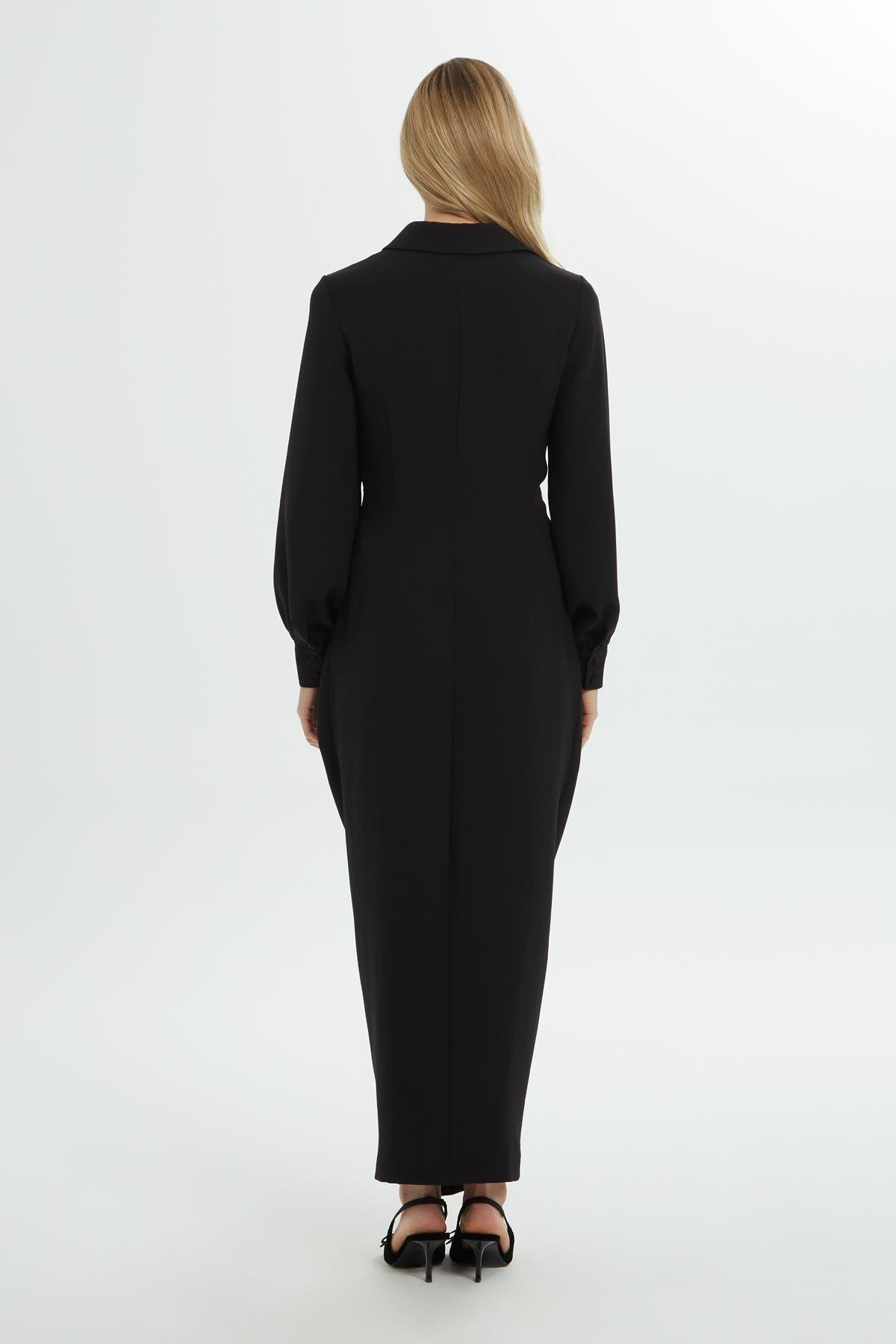 Black Beadwork Maxi Dress