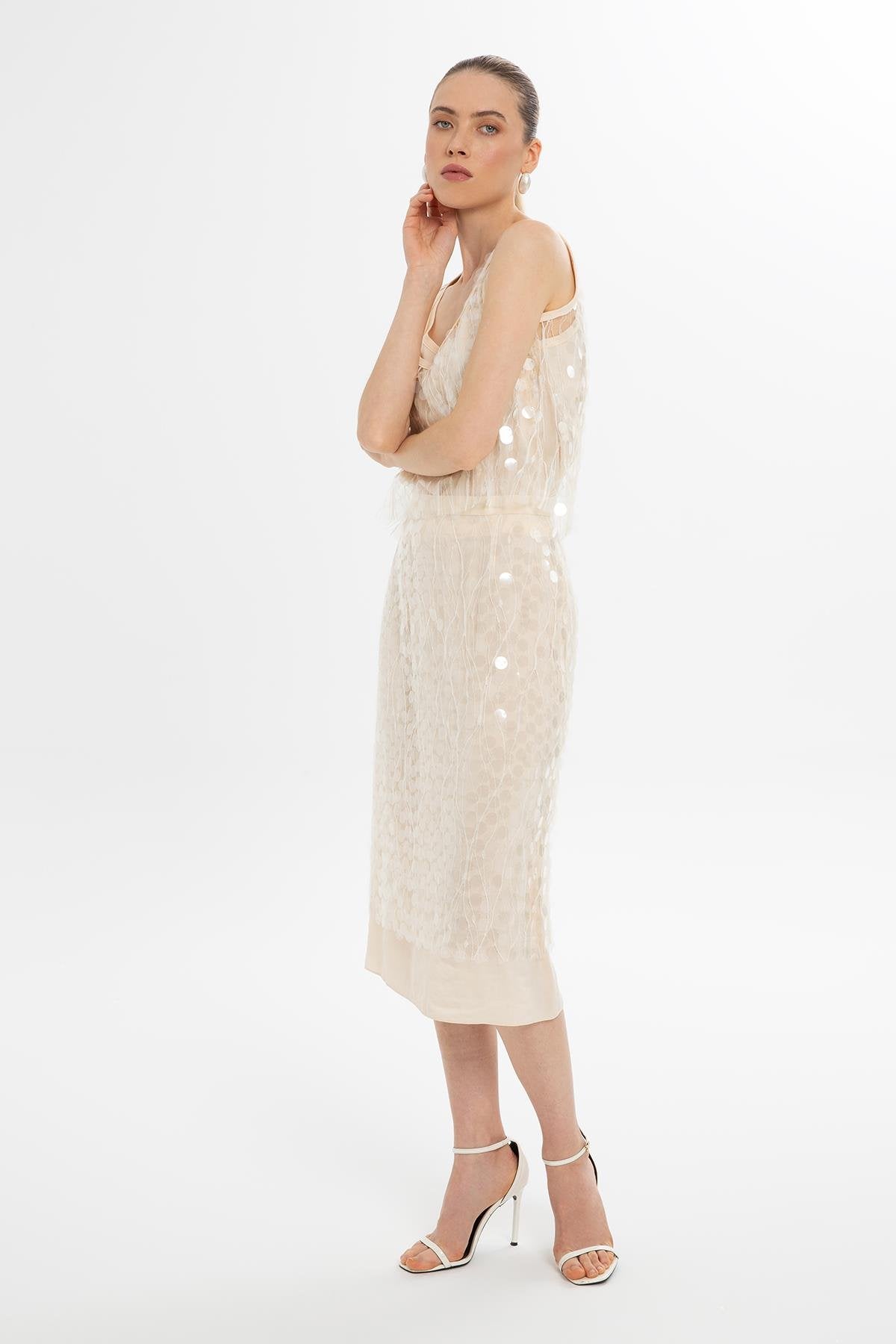 Ecru Glow Finish Blouse