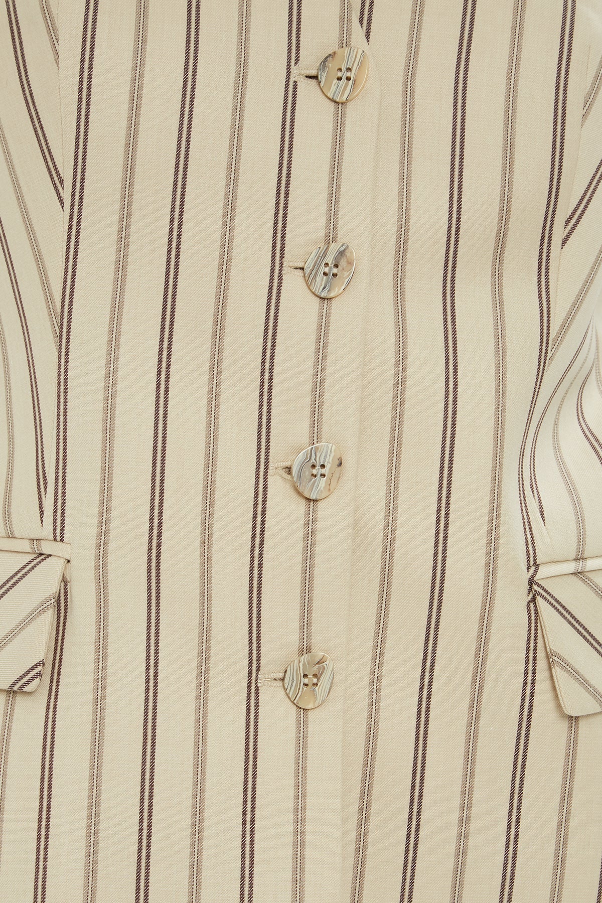 Beige Suit with Pocket Vest