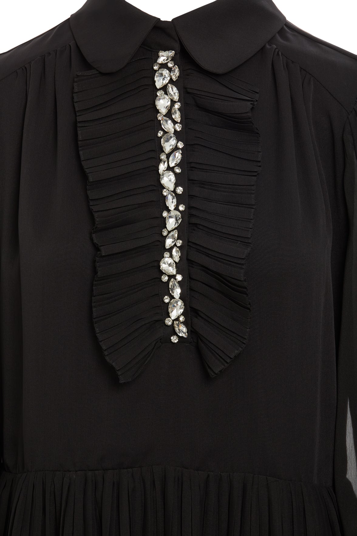 Black Pleated Maxi Dress