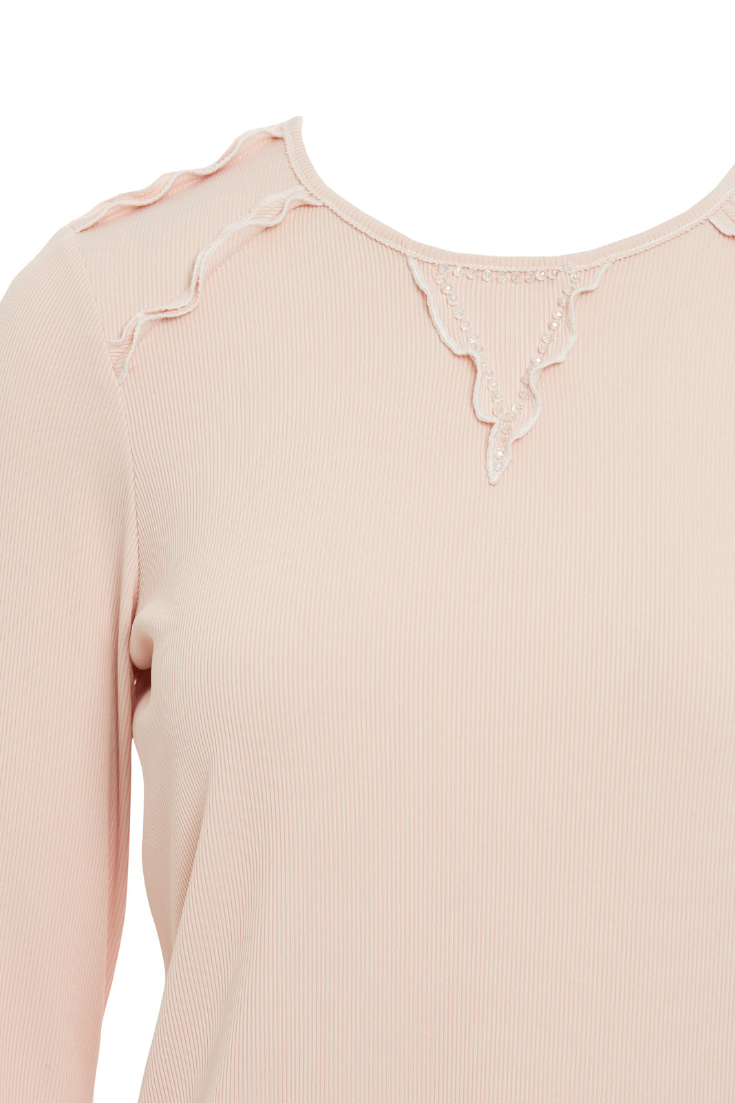 Pink Blouse with Stitching Detail