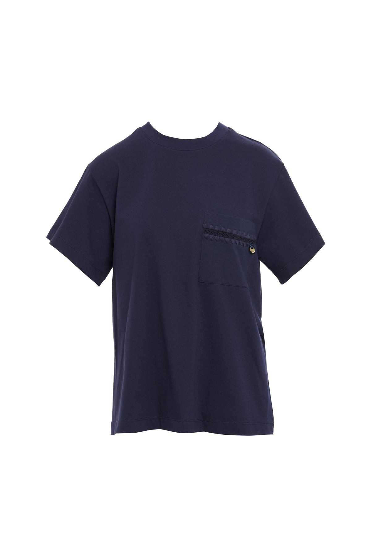 Navy T-Shirt with Accessory Details