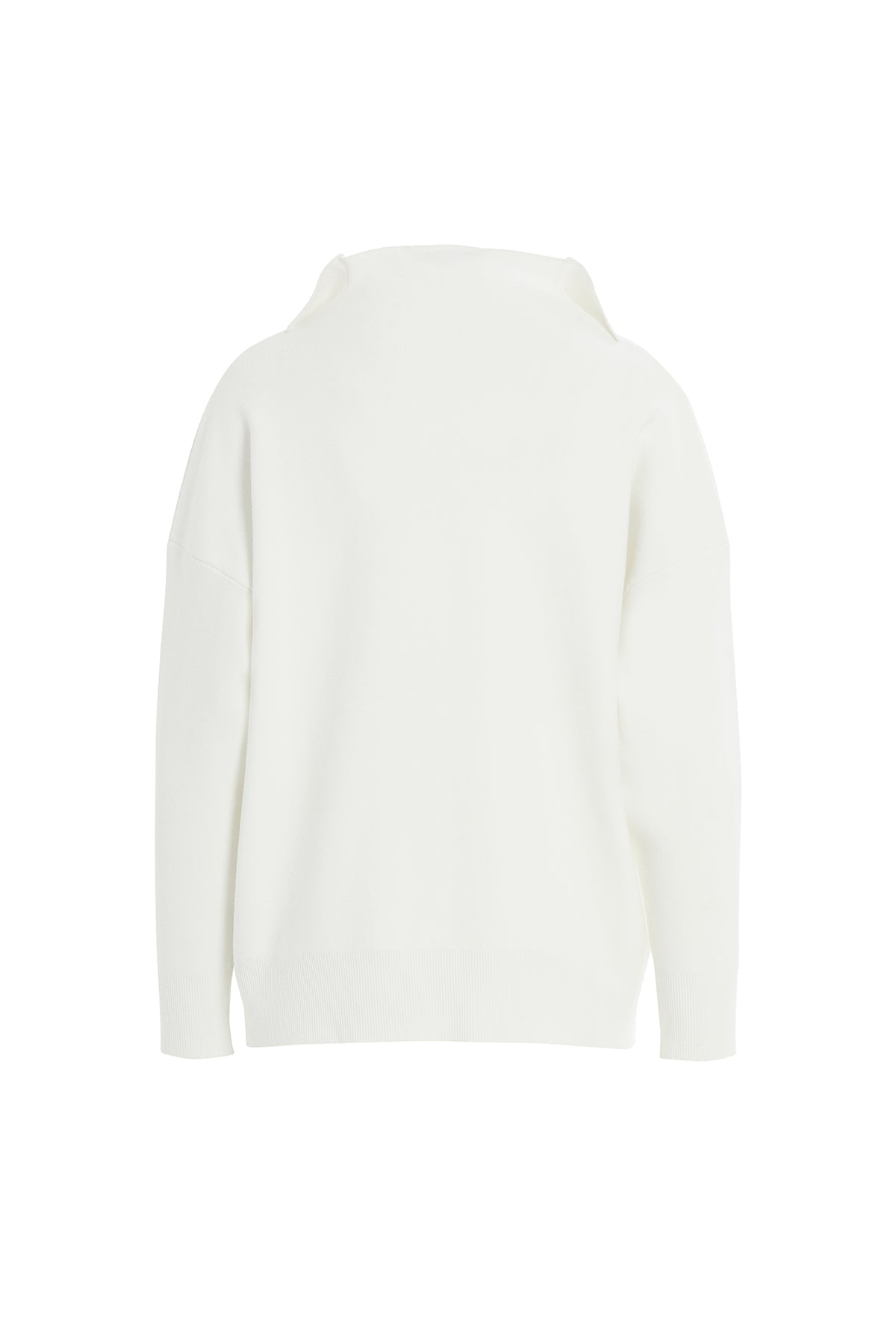 Ecru Flower Detail Knit Blouse