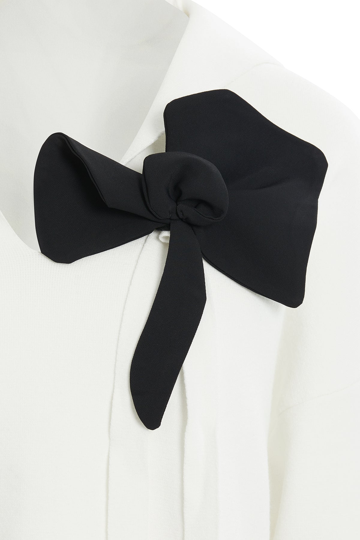 Ecru Flower Detail Knit Blouse