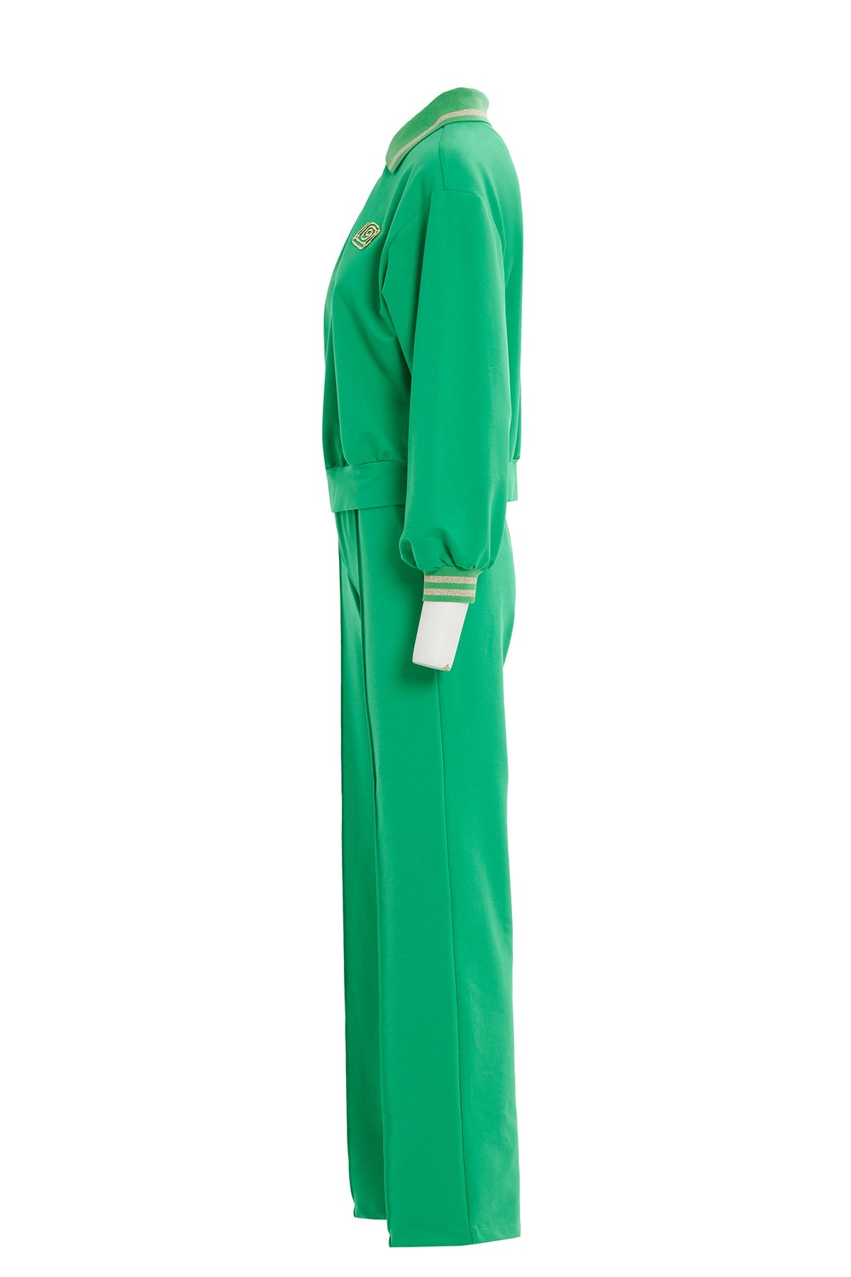 Green Zip-Detail Tracksuit