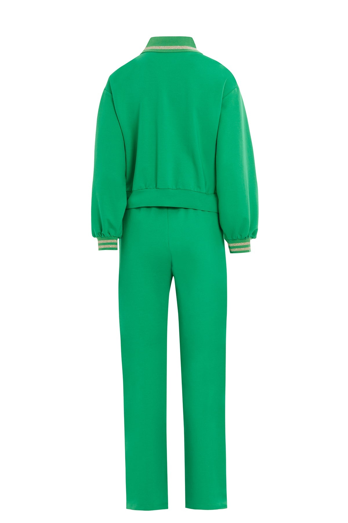 Green Zip-Detail Tracksuit