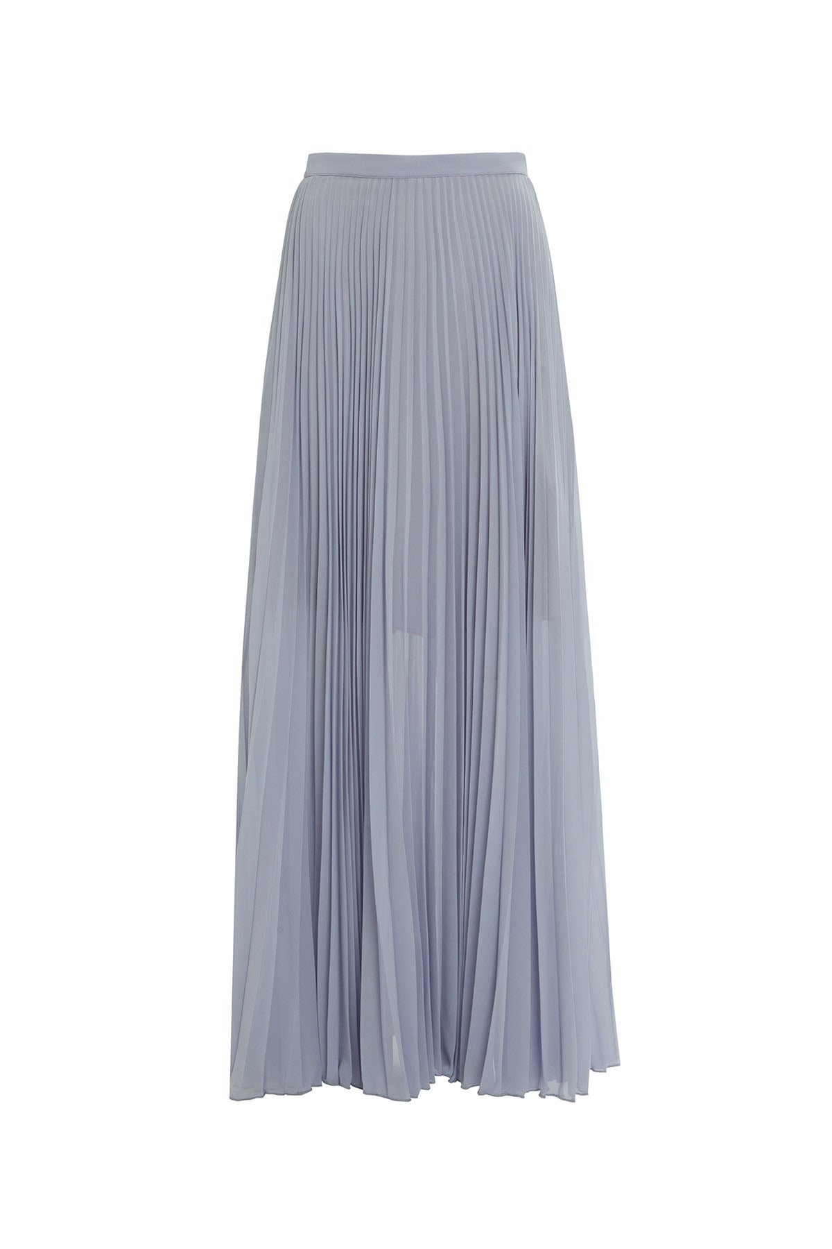 Purple Pleated Maxi Skirt