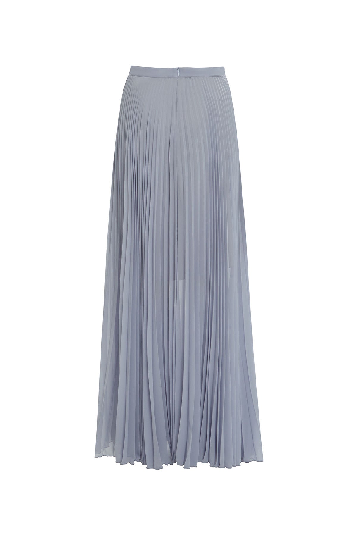 Purple Pleated Maxi Skirt