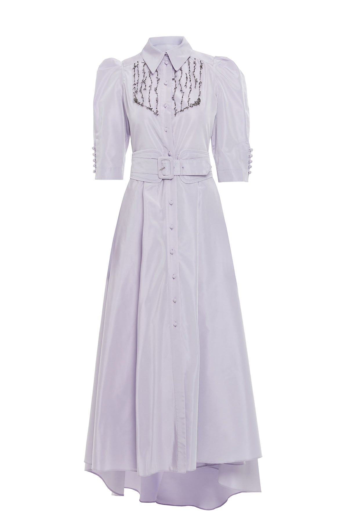 Purple Belted Gathered Maxi Dress
