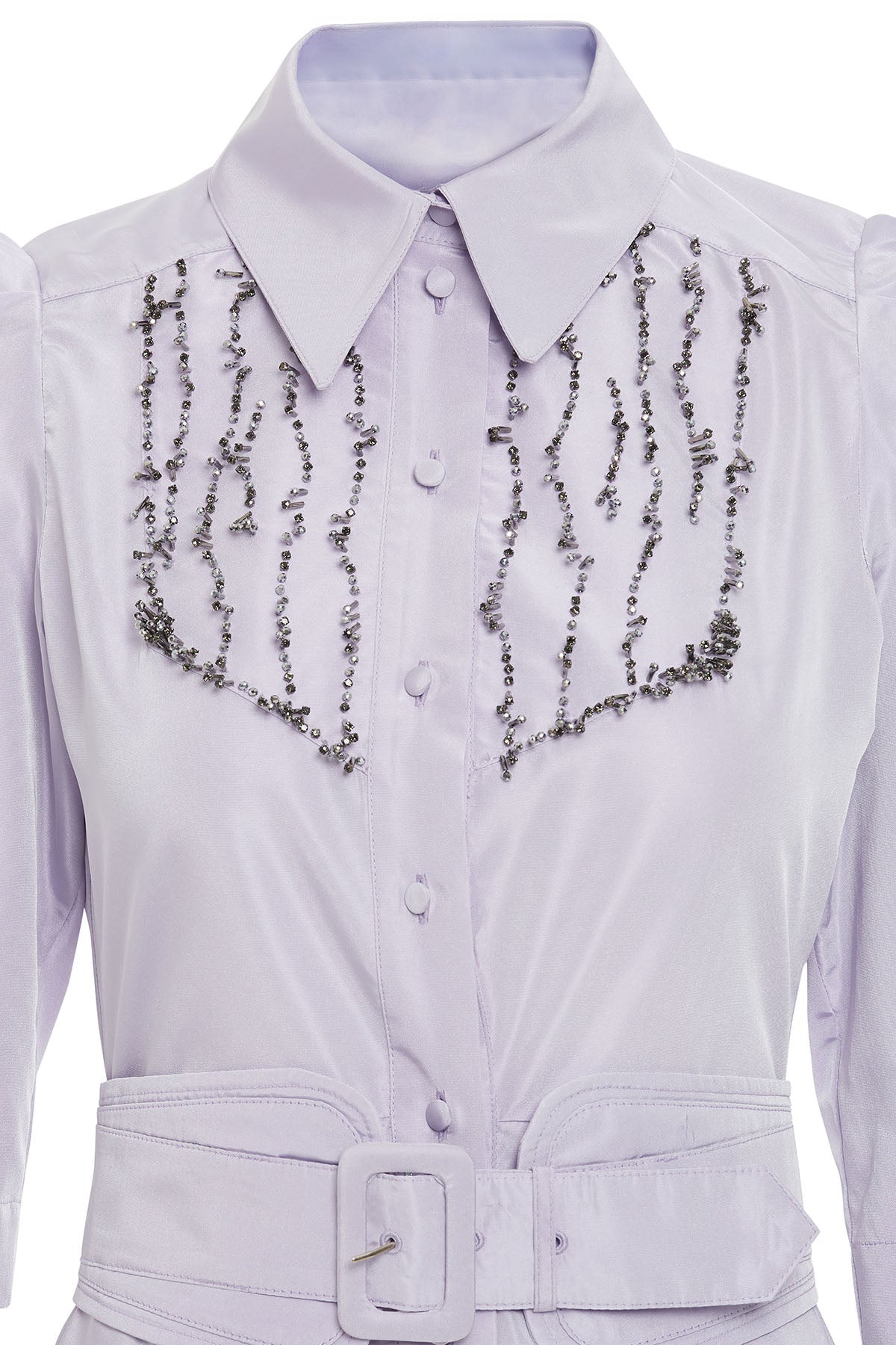 Purple Belted Gathered Maxi Dress