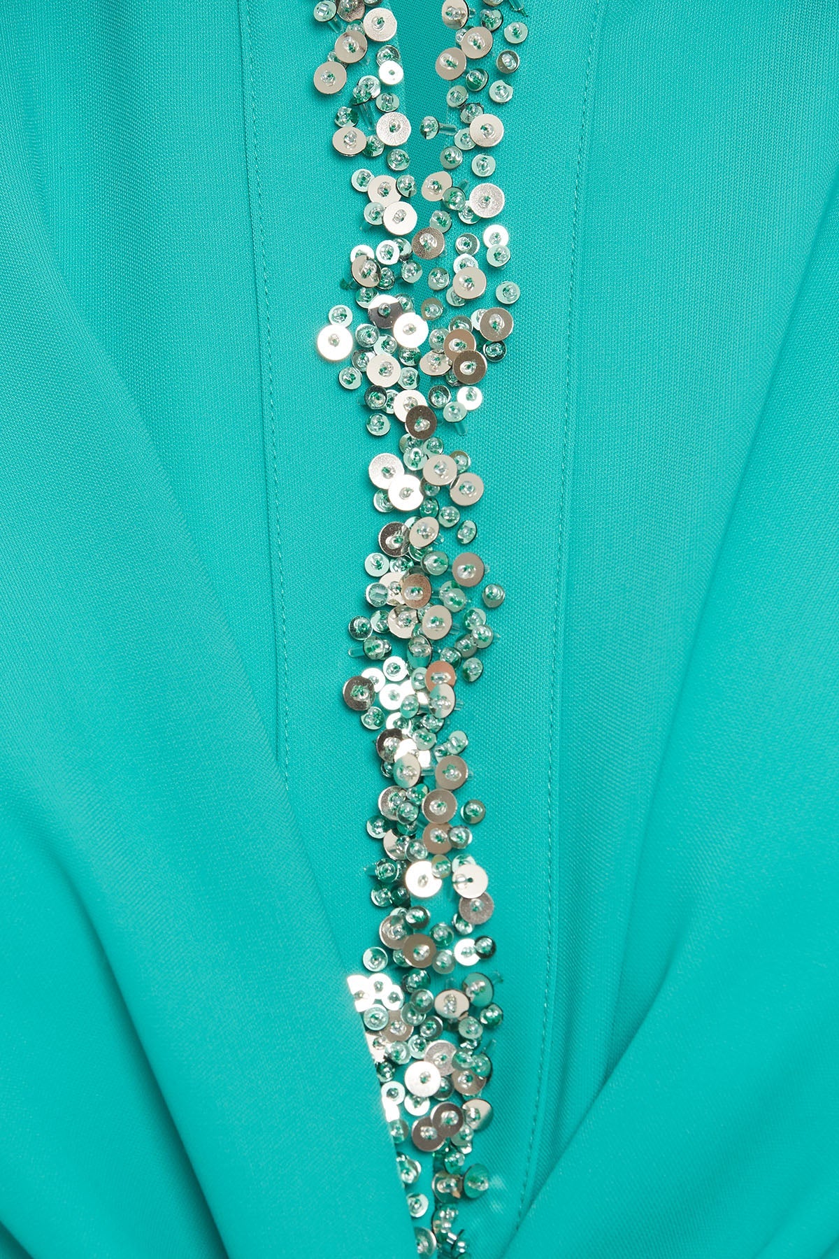Green Beadwork Maxi Dress