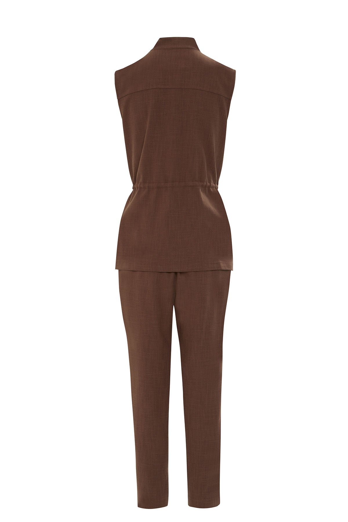 Brown Set with Drawstring Vest