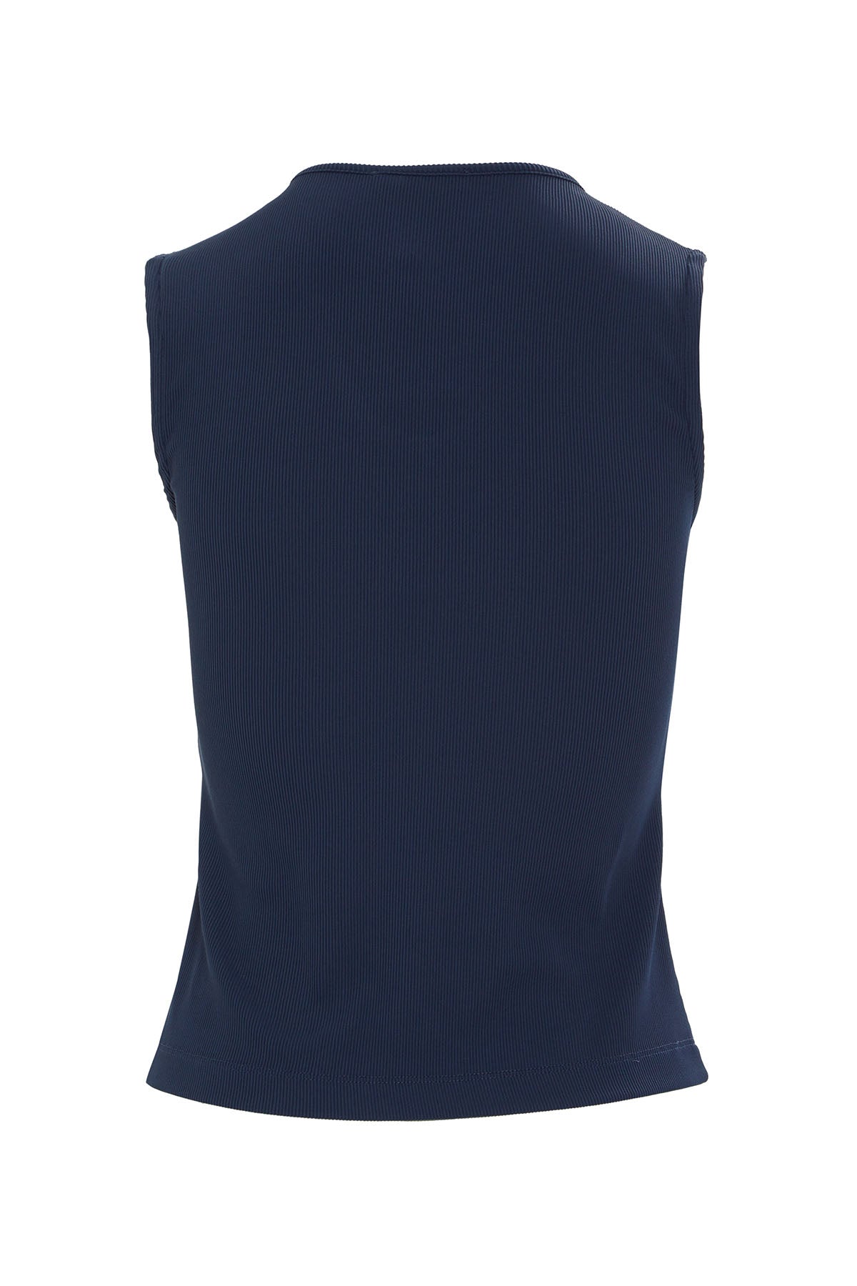 Navy Collar Accessory Blouse