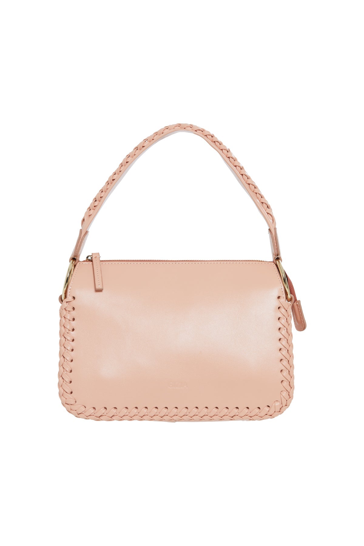 Woven Detail Leather Hbag