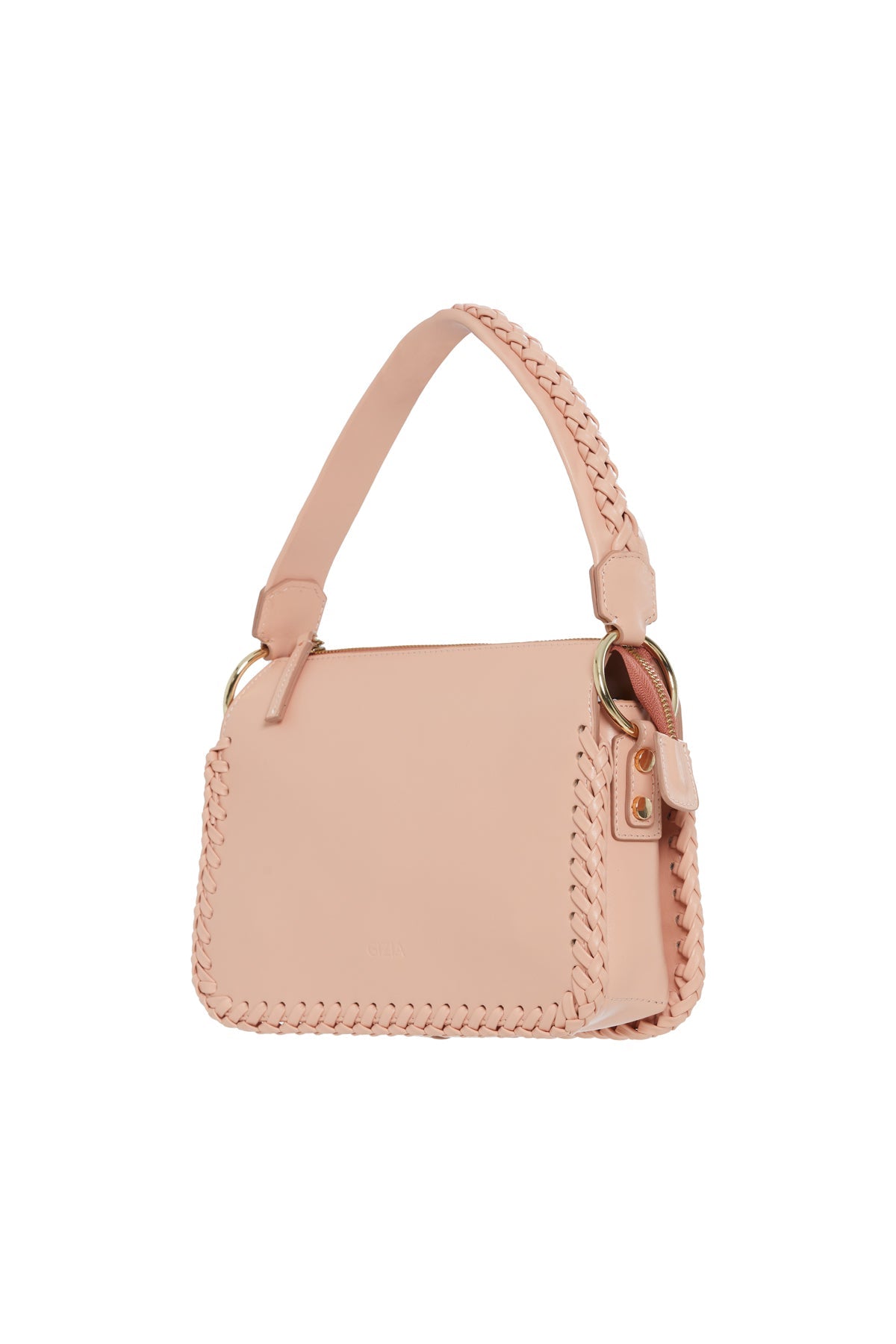 Woven Detail Leather Hbag