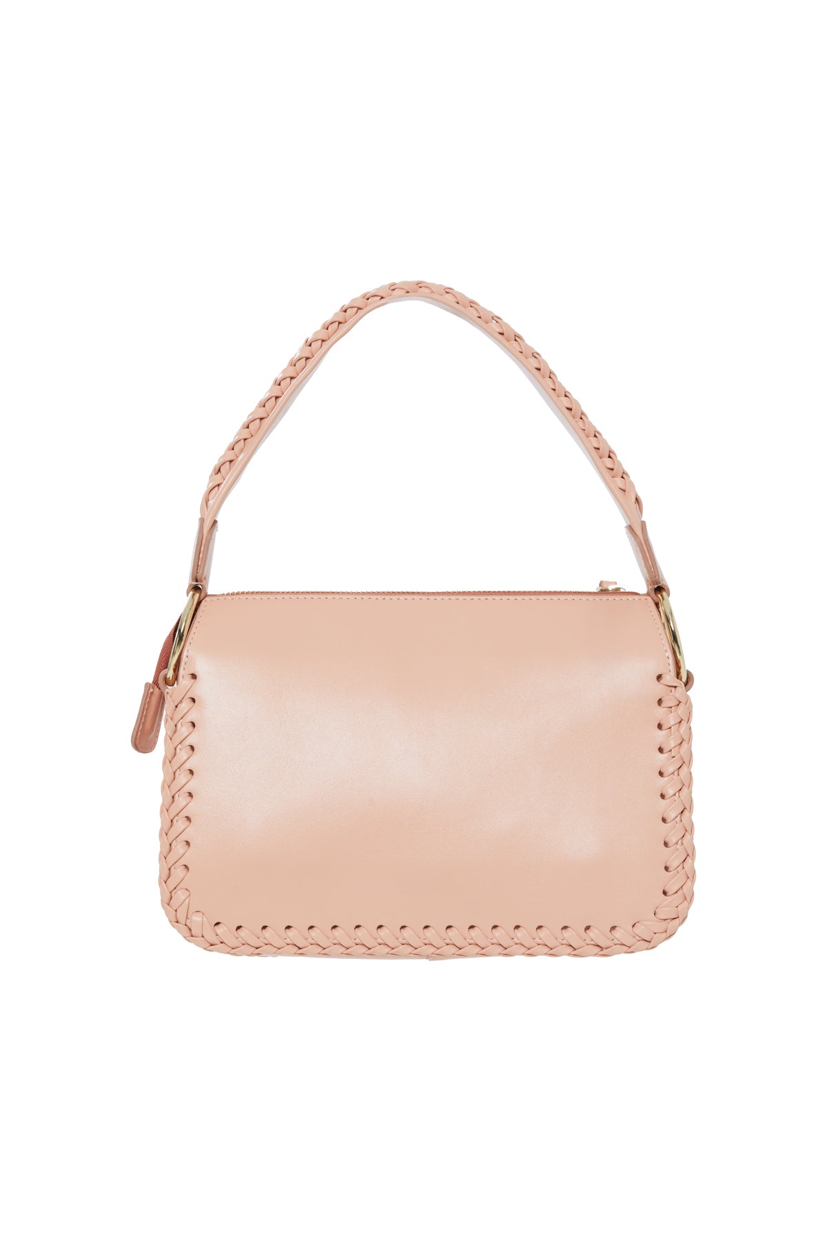 Woven Detail Leather Hbag