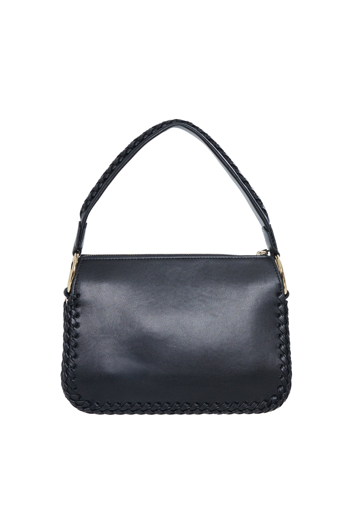 Woven Detail Leather Hbag