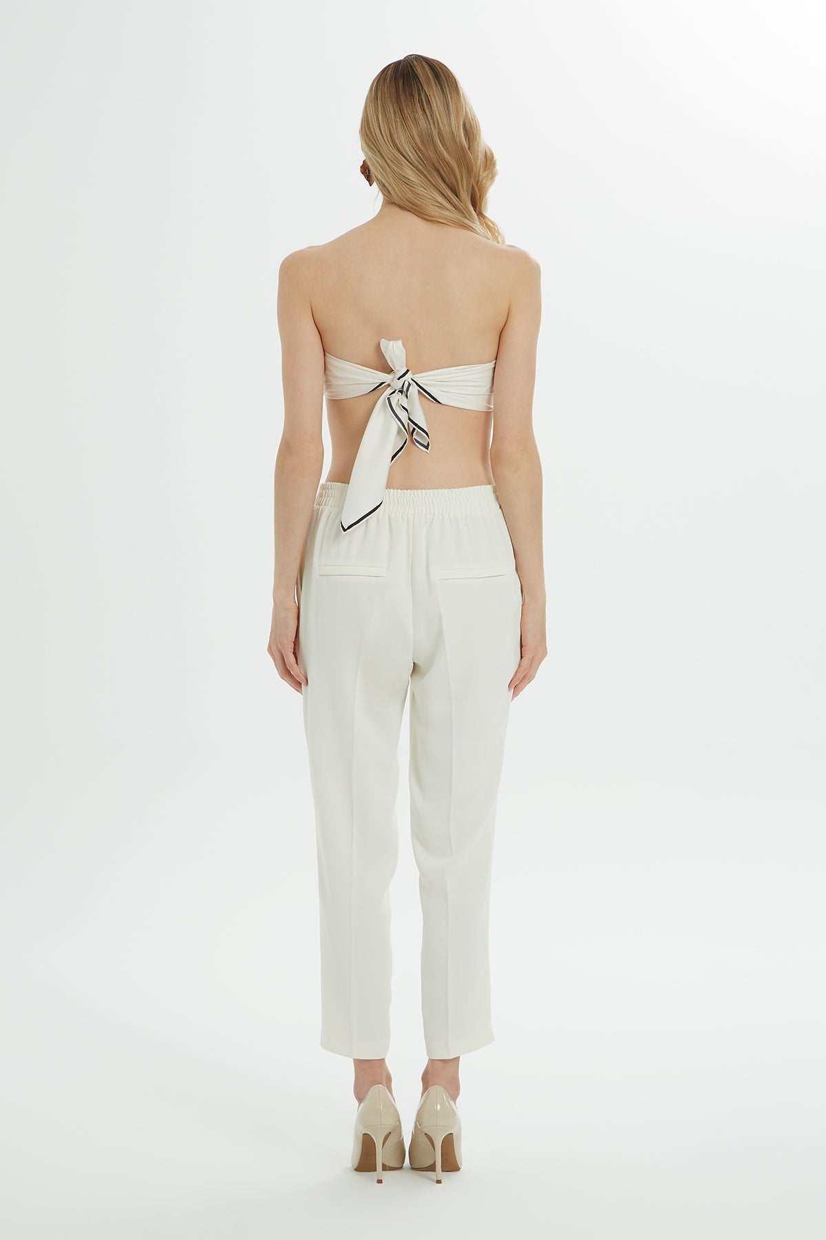 Ekru Straight-Leg Trousers