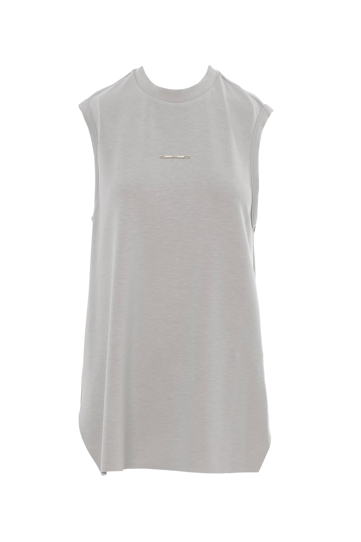 Grey Side Slit Blouse