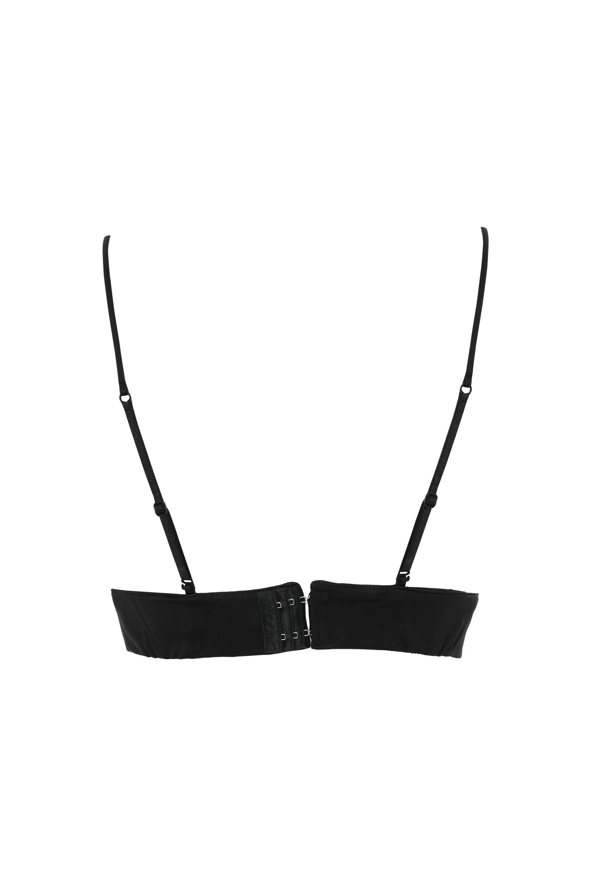 Black Floral Strap Bustier