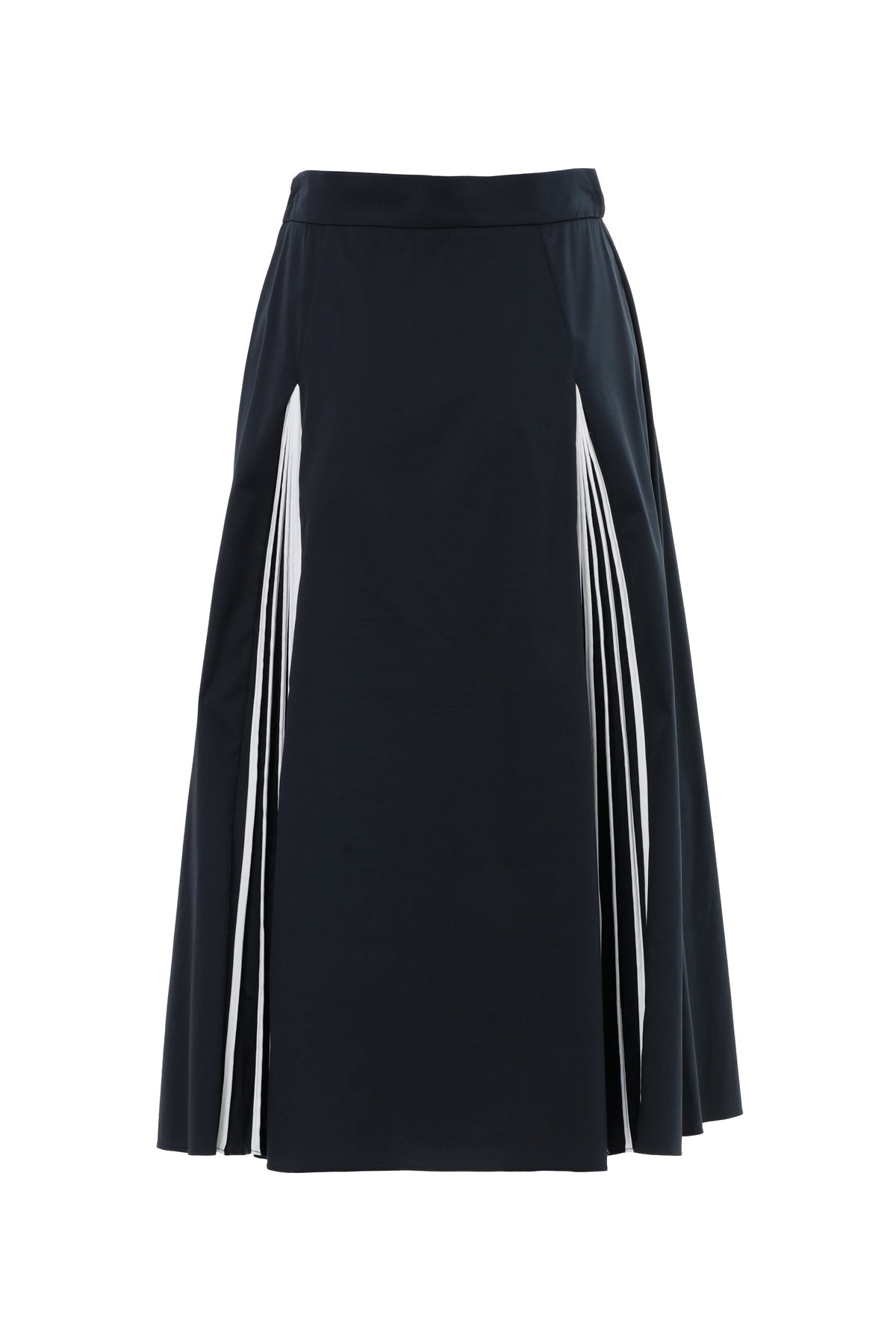 Blue Pleated Midi Skirt