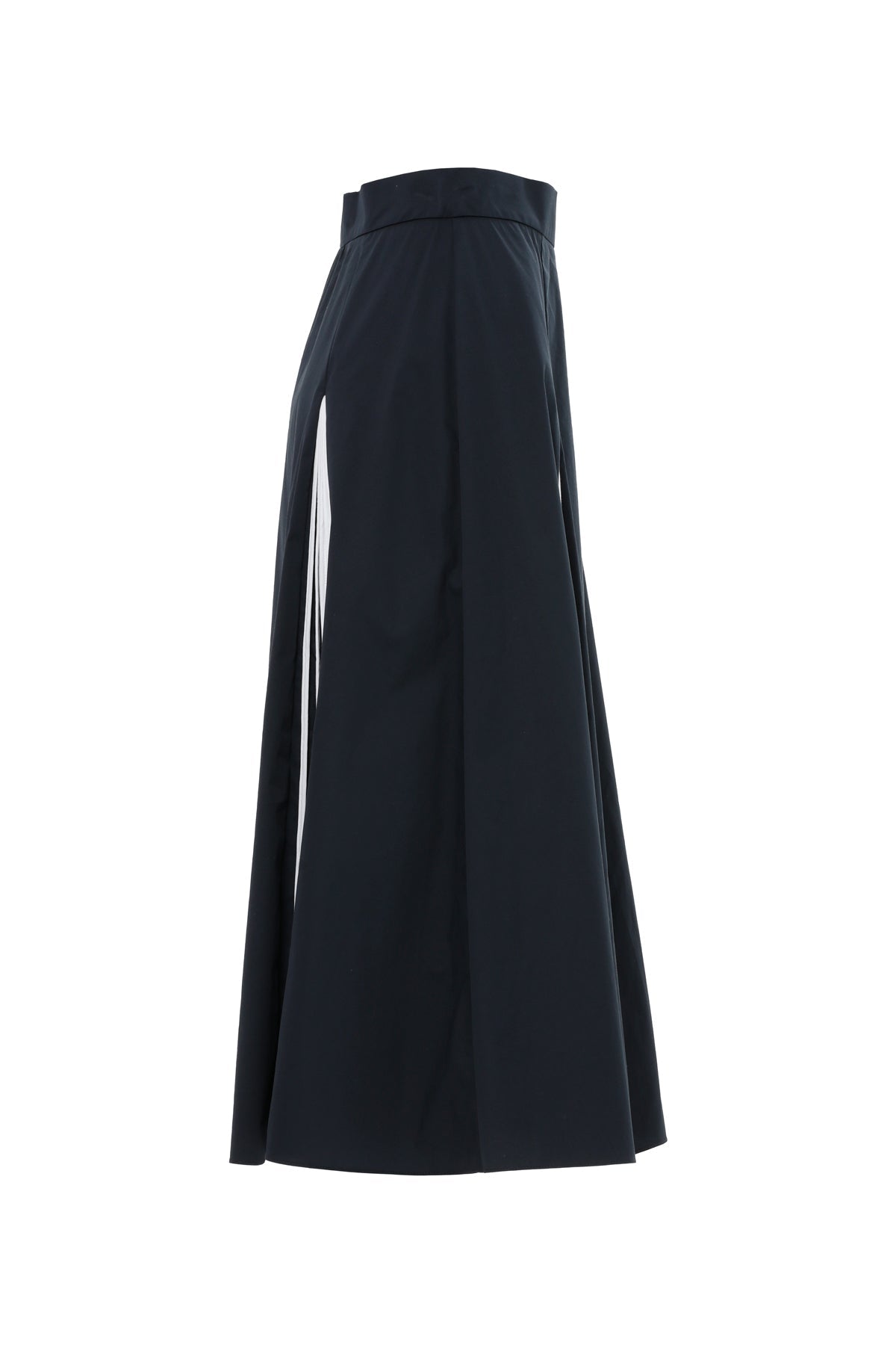 Blue Pleated Midi Skirt