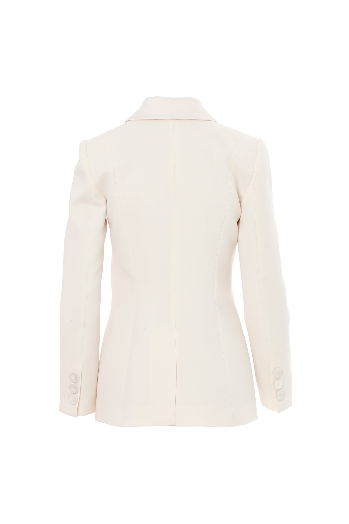 Beige Notched-Collar Lined Jacket