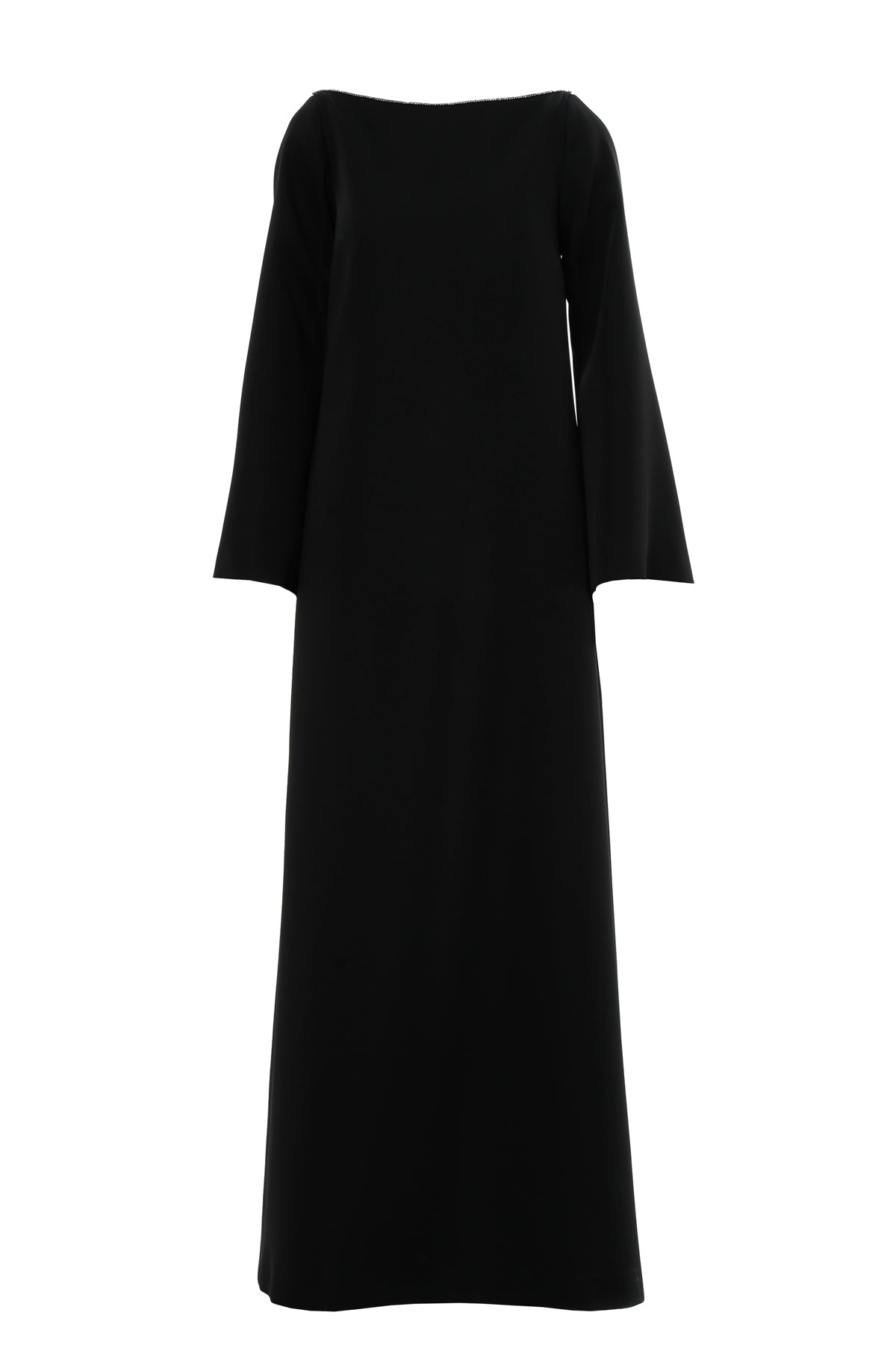 Black Maxi Dress with Tasseled Back