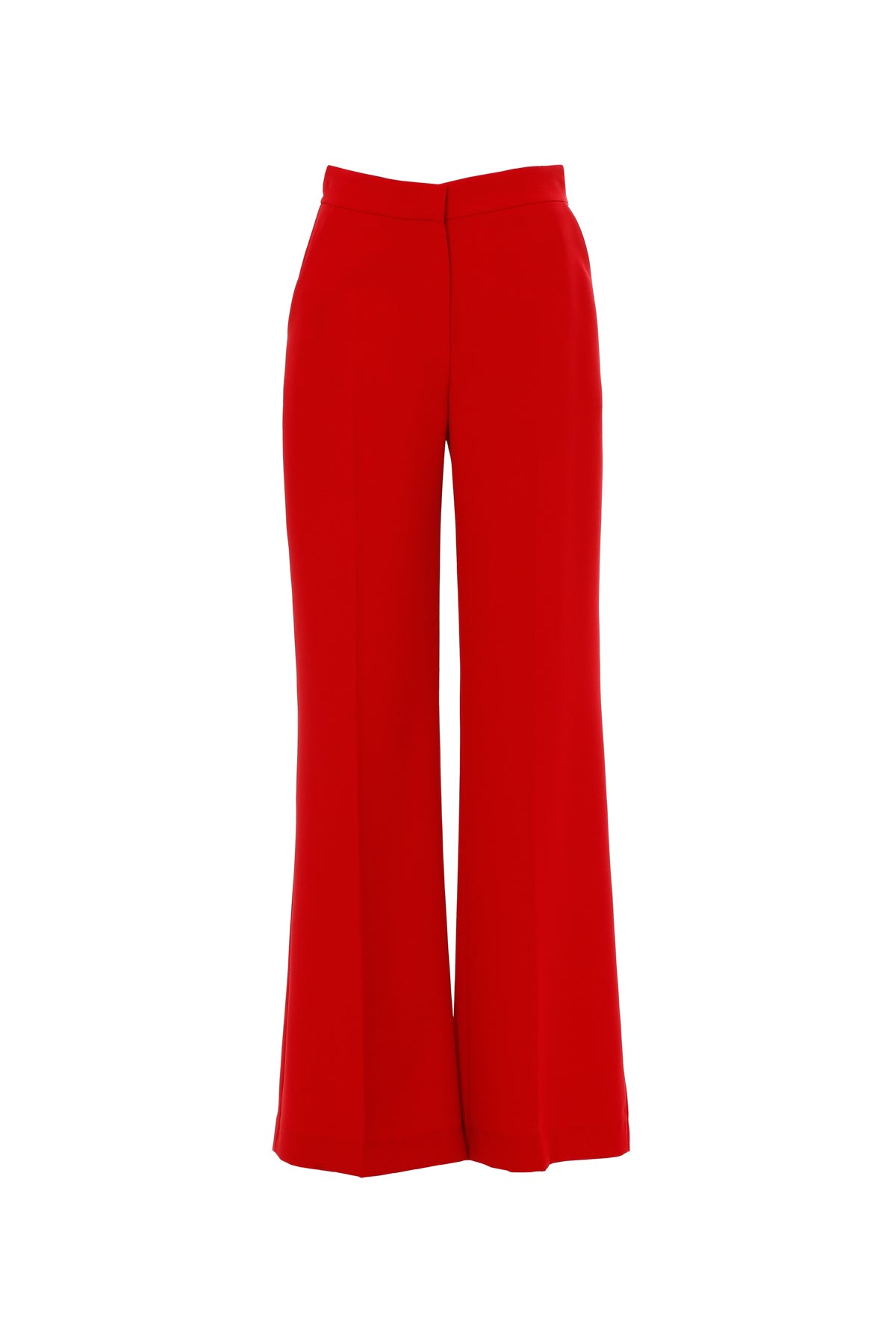 Red Wide-Leg Pants