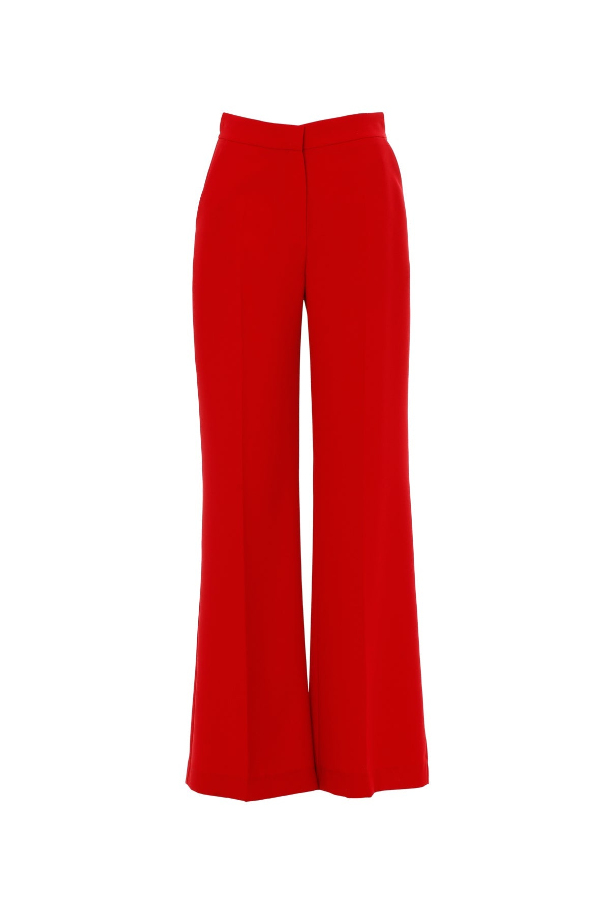 Red Wide-Leg Pants
