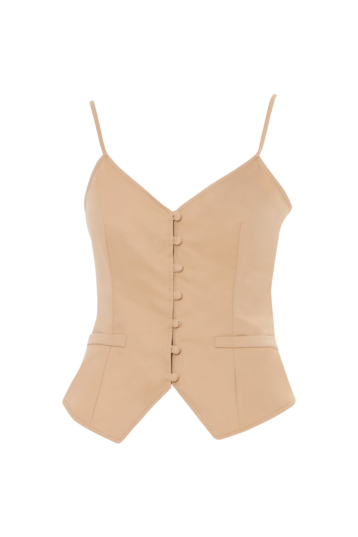 Pink Button-Front Blouse