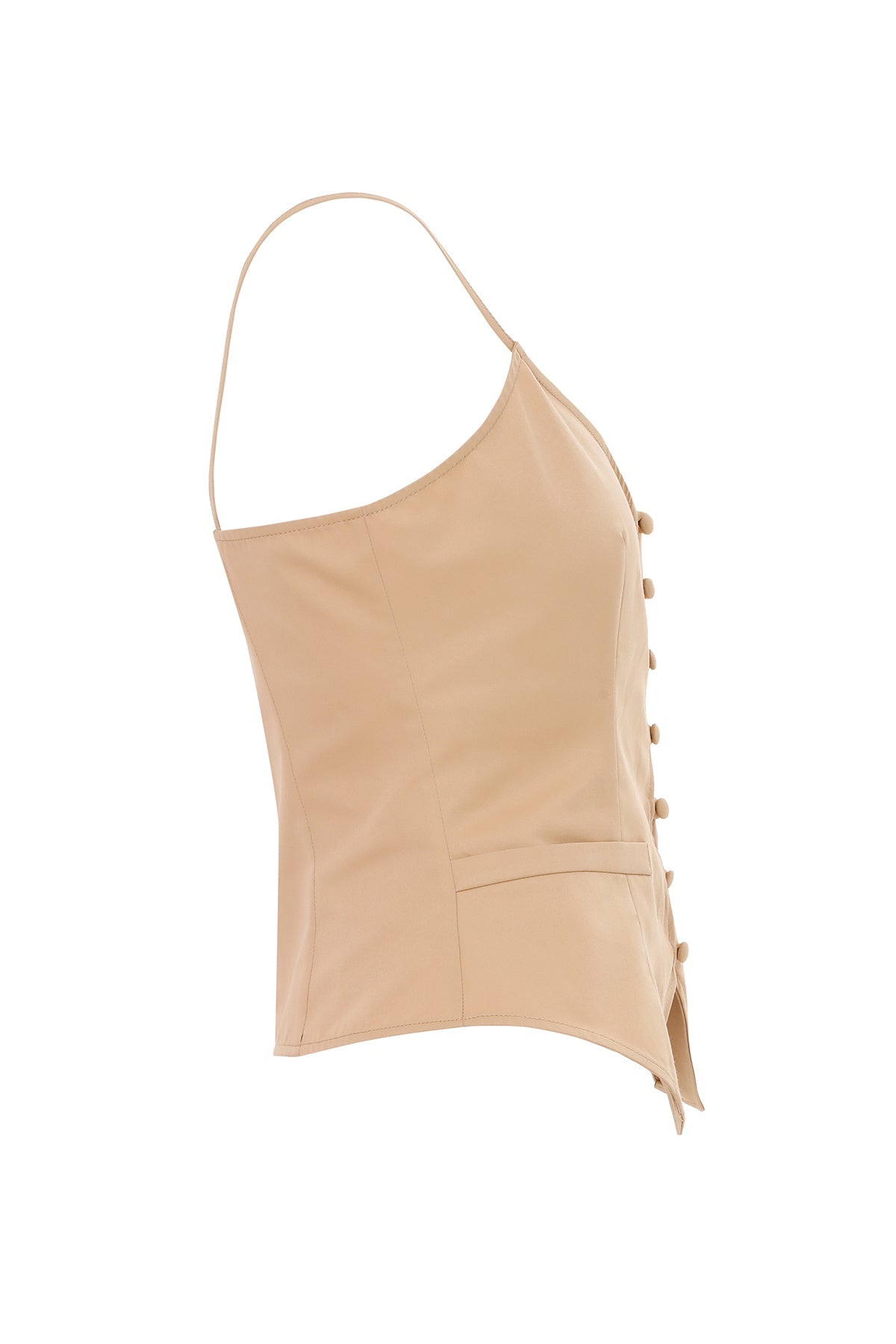 Pink Button-Front Blouse