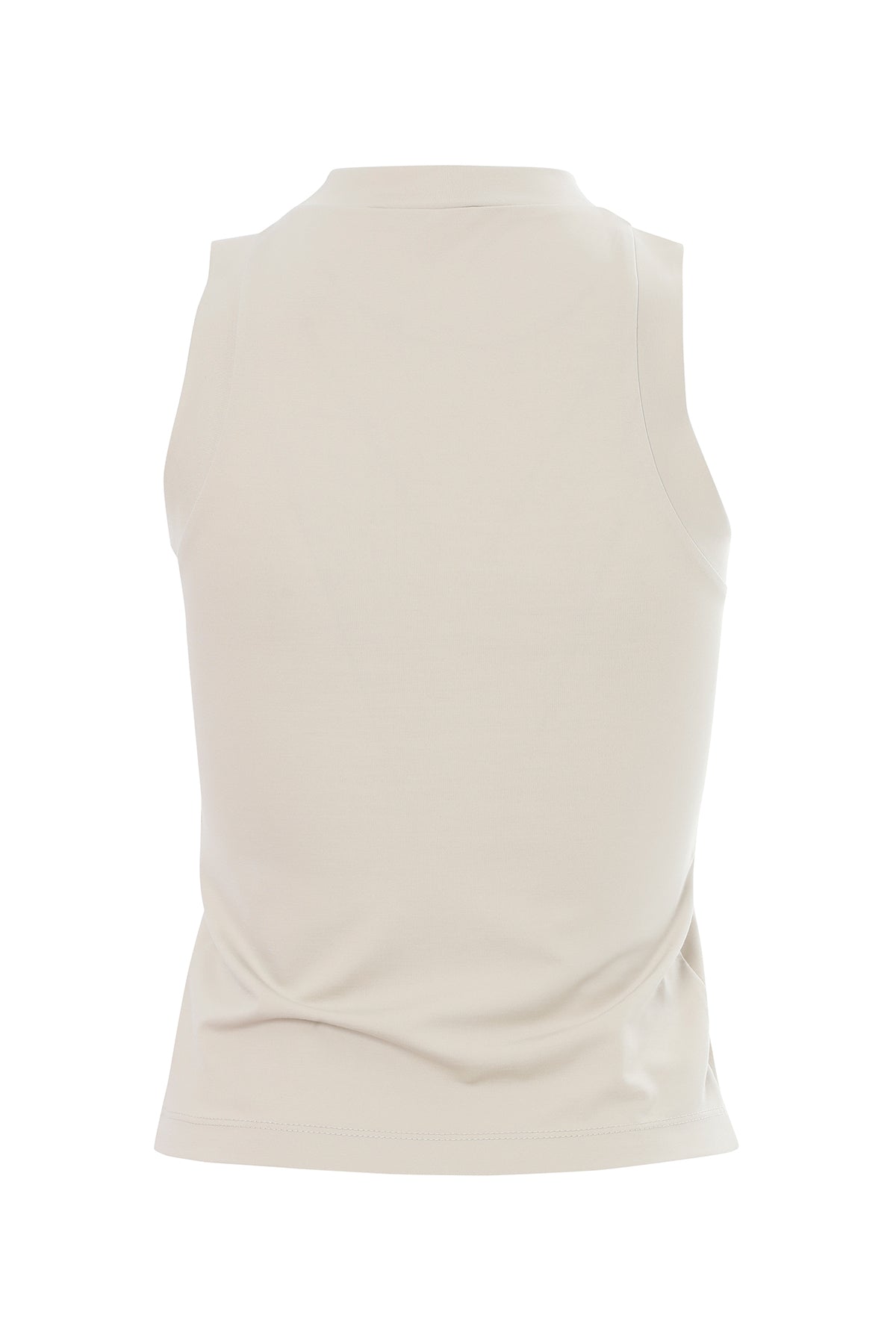 Beige Crew Neck Blouse