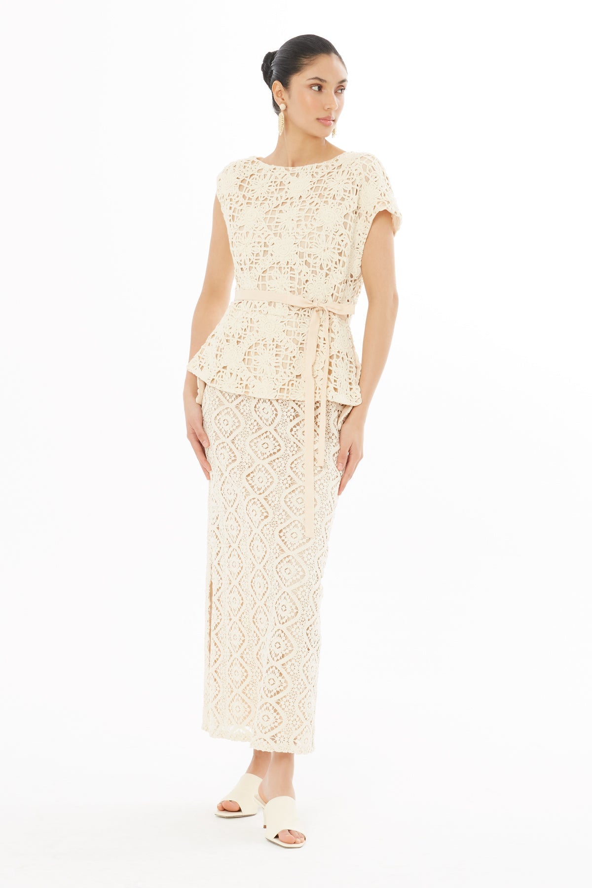 Slit Lace Dress